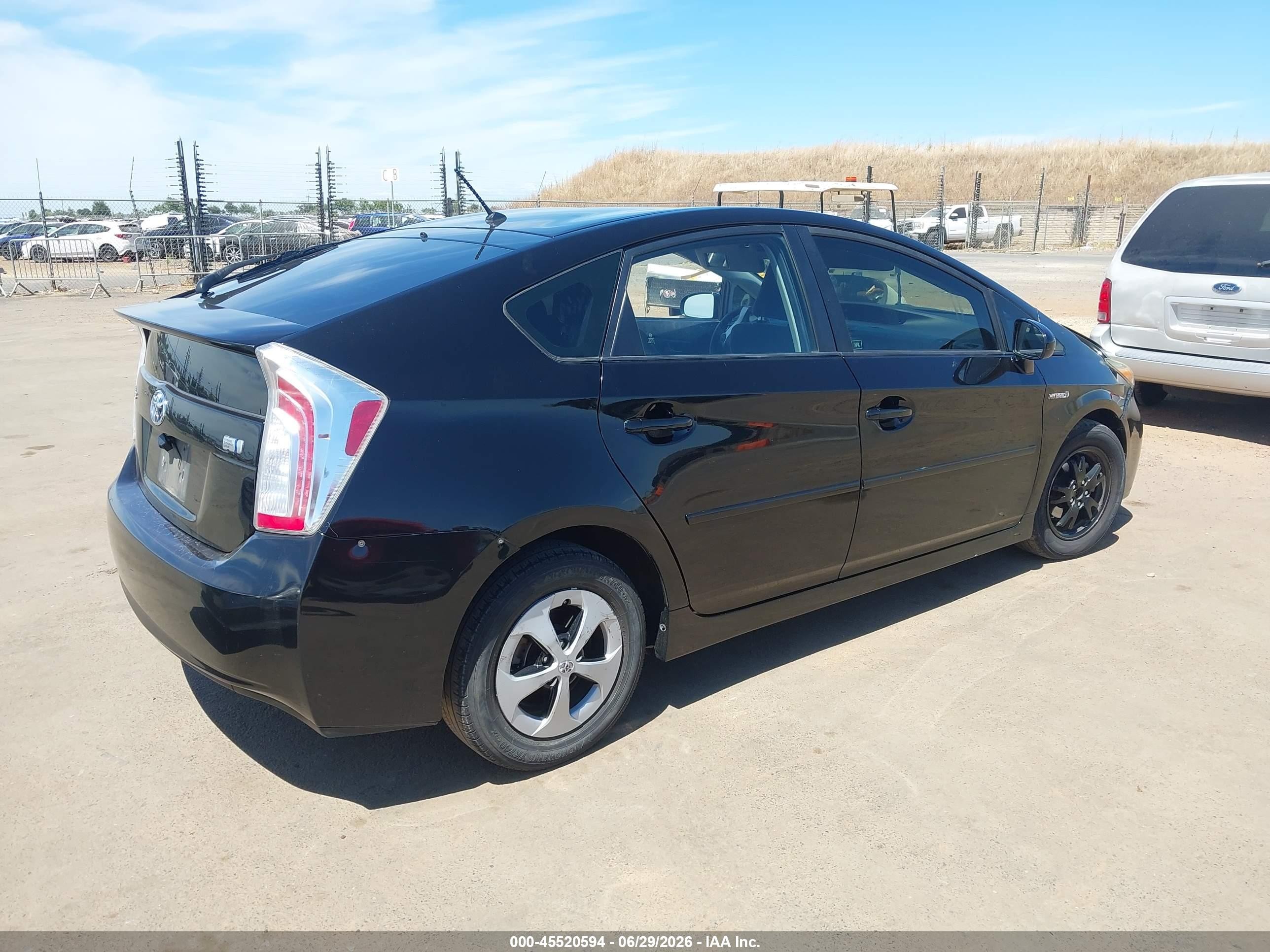 2012 Toyota Prius Two Black vin: JTDKN3DU6C5463440