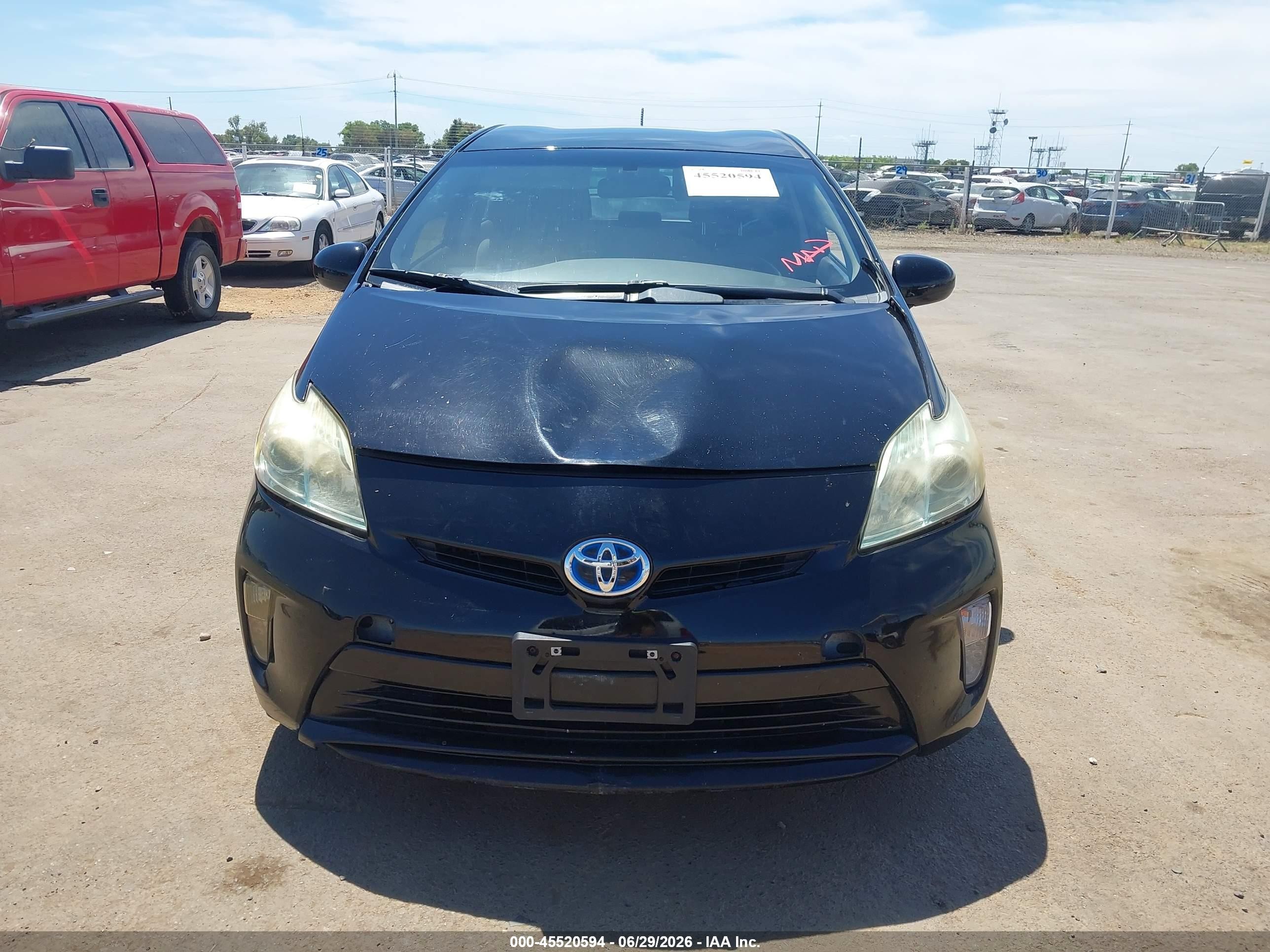 2012 Toyota Prius Two Black vin: JTDKN3DU6C5463440