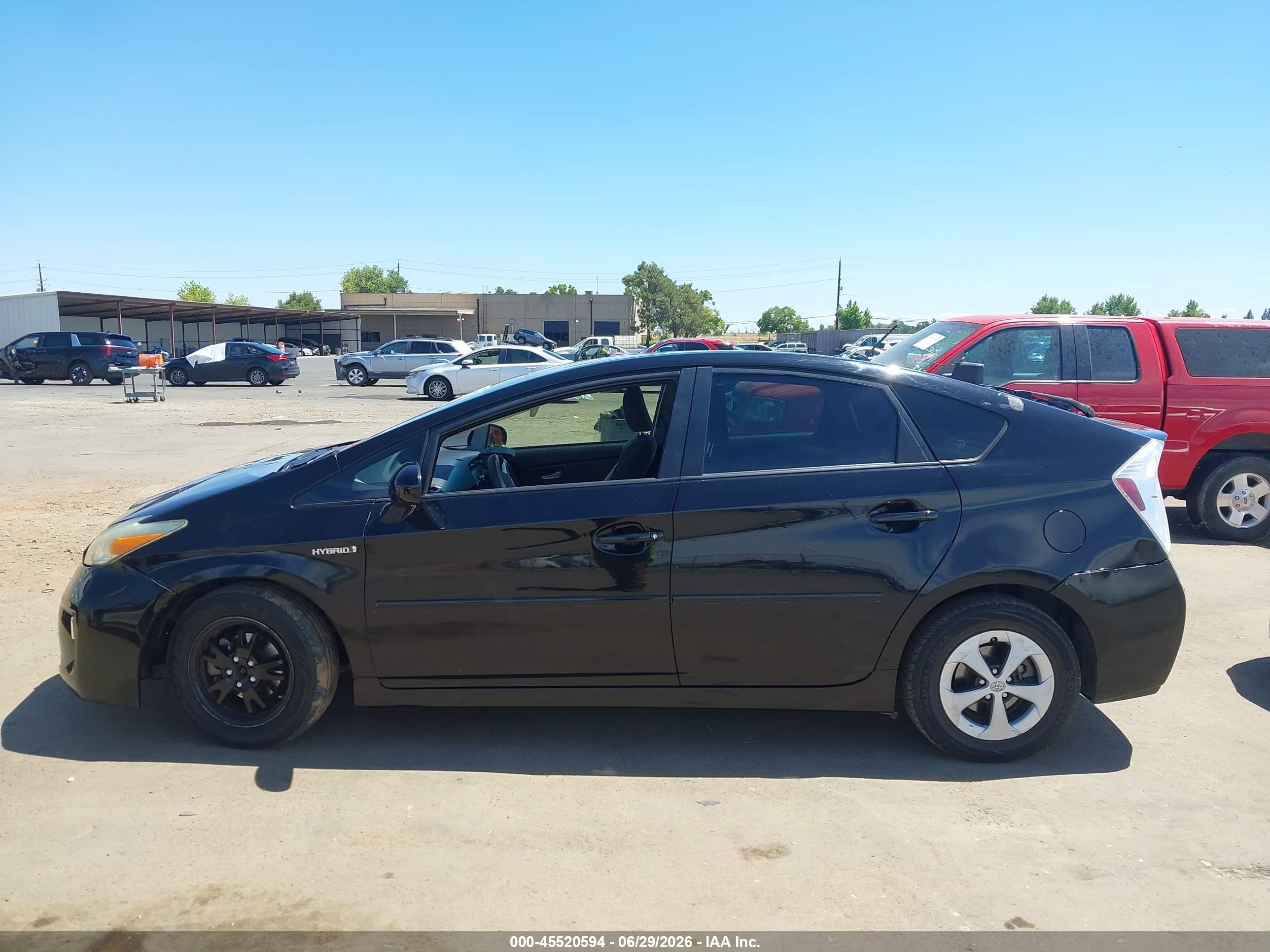 2012 Toyota Prius Two Black vin: JTDKN3DU6C5463440