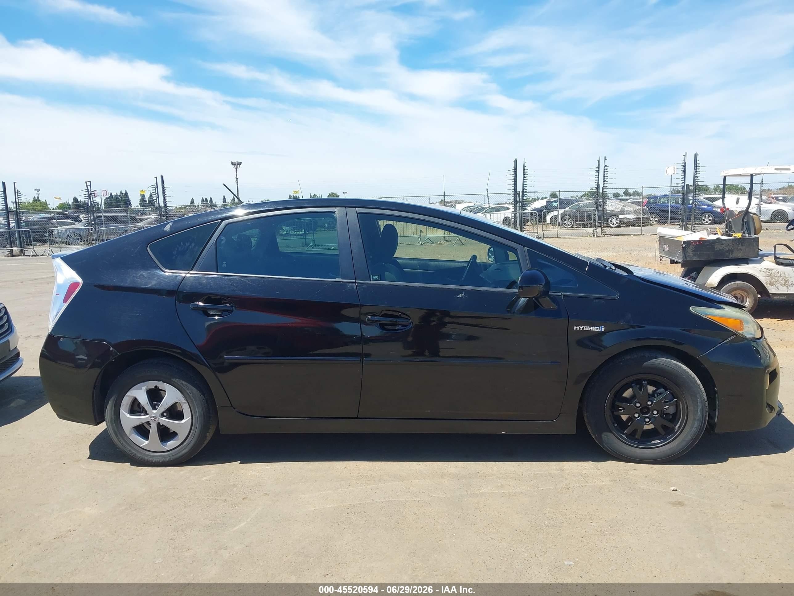2012 Toyota Prius Two Black vin: JTDKN3DU6C5463440