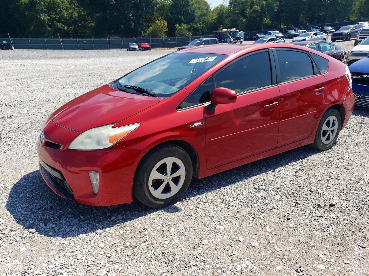 2012 Toyota Prius Two Красный vin: JTDKN3DU6C5464488