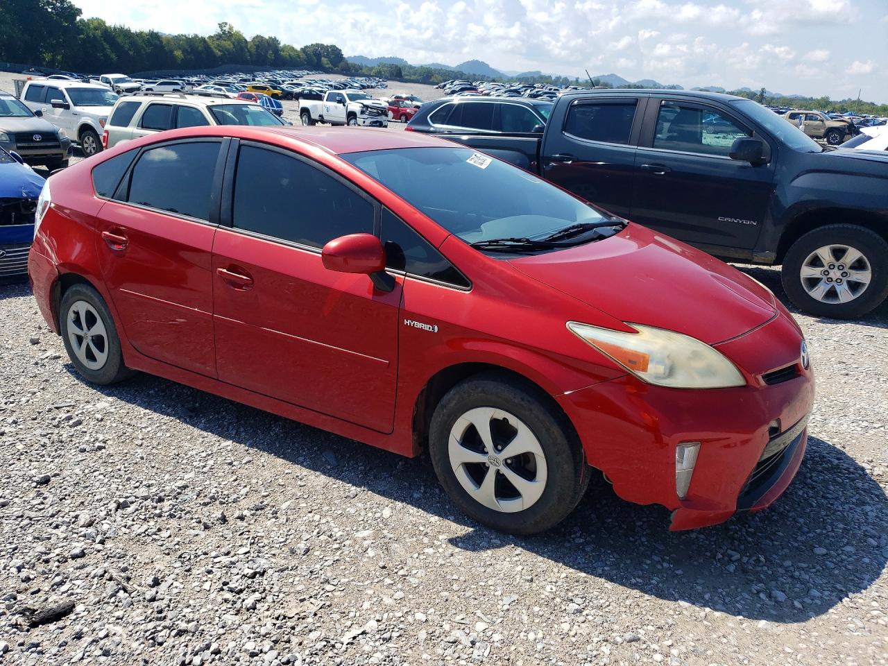 2012 Toyota Prius Two Red vin: JTDKN3DU6C5464488