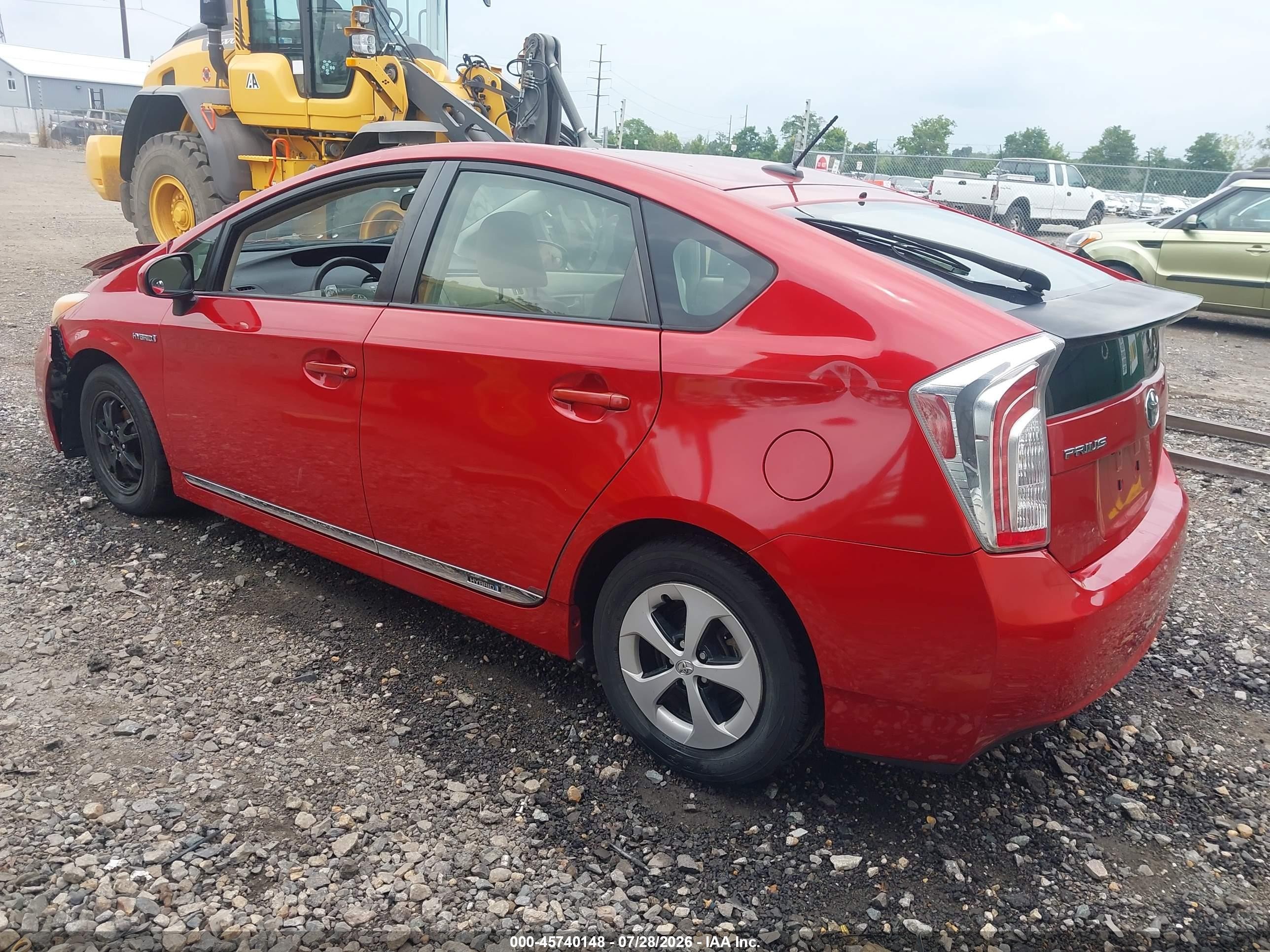 2012 Toyota Prius Three Red vin: JTDKN3DU6C5489133