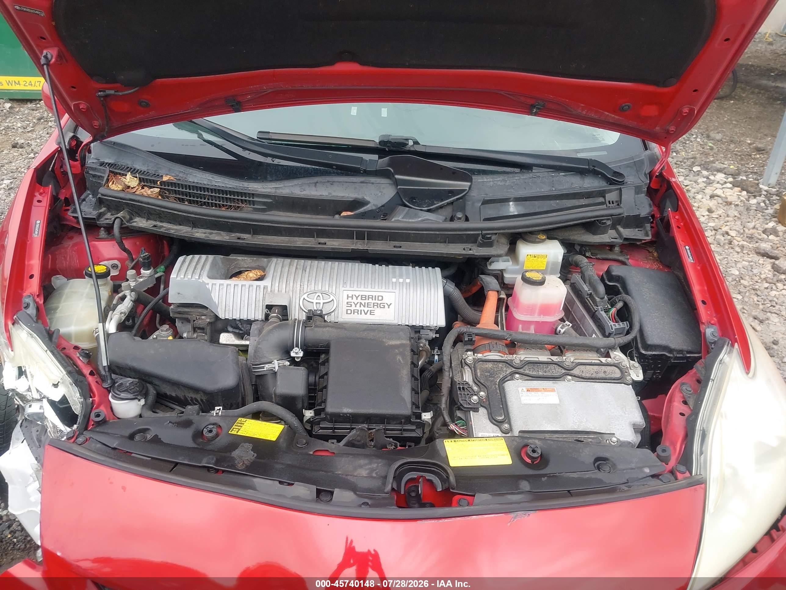 2012 Toyota Prius Three Red vin: JTDKN3DU6C5489133