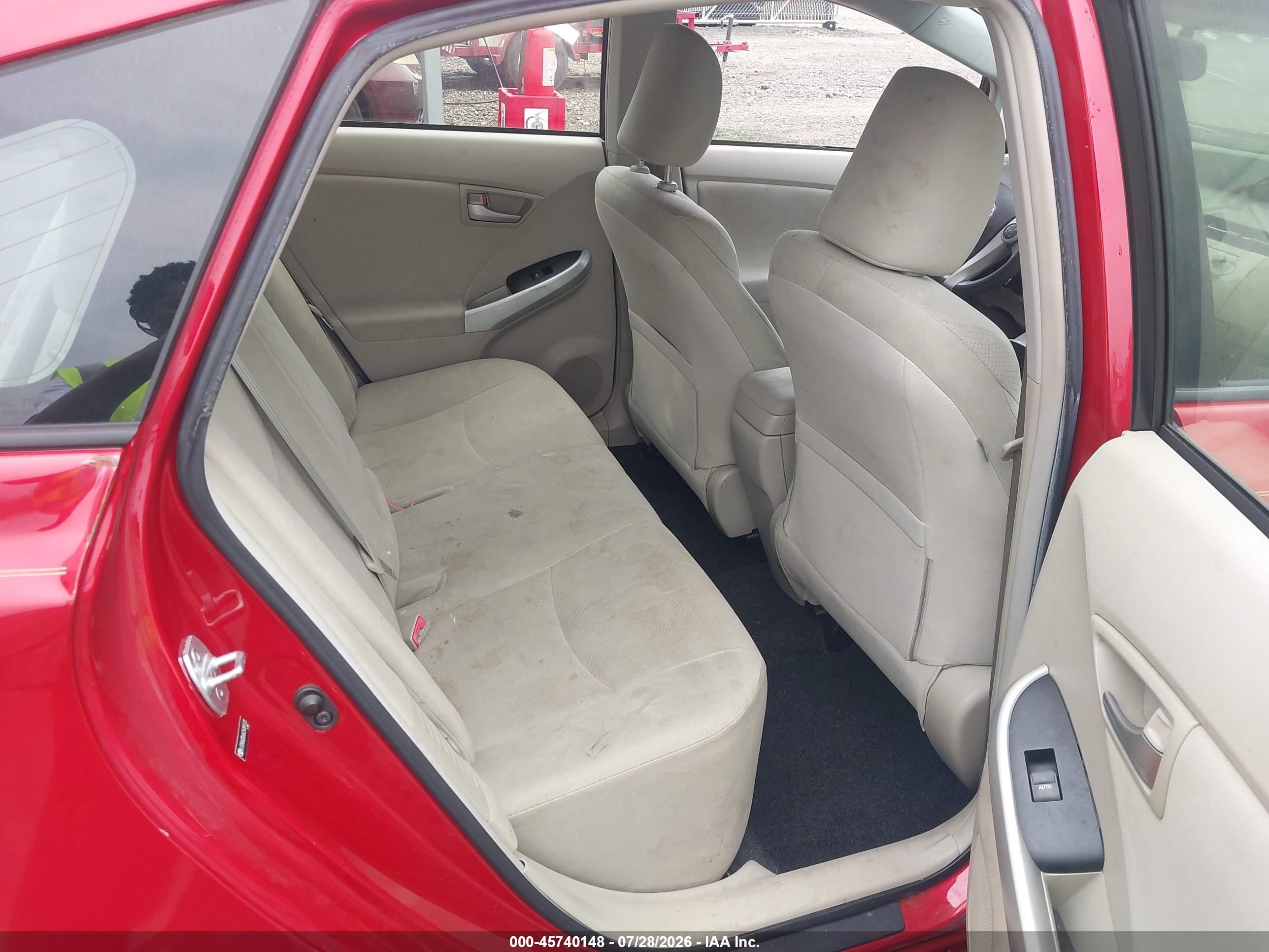 2012 Toyota Prius Three Red vin: JTDKN3DU6C5489133