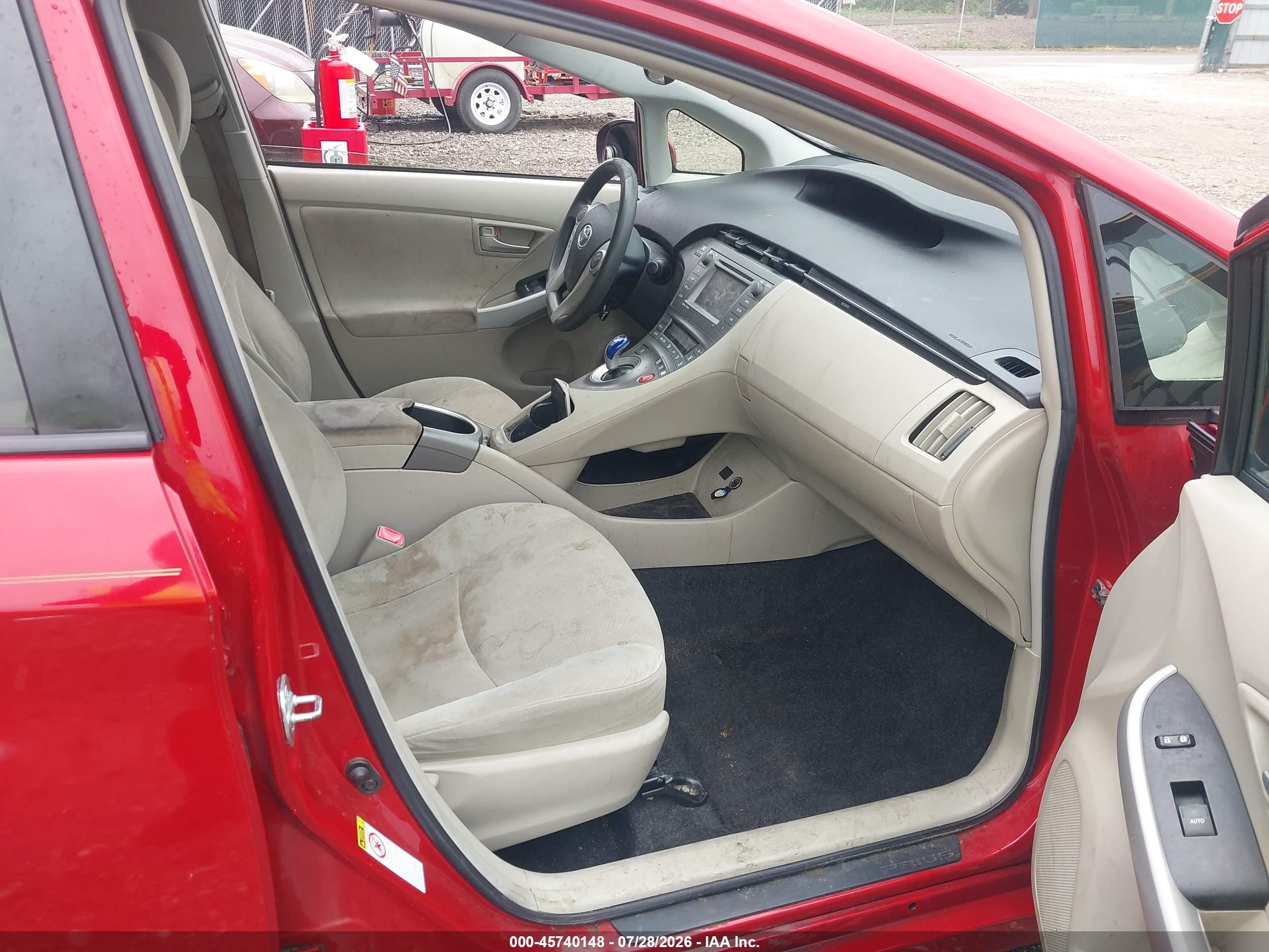 2012 Toyota Prius Three Red vin: JTDKN3DU6C5489133