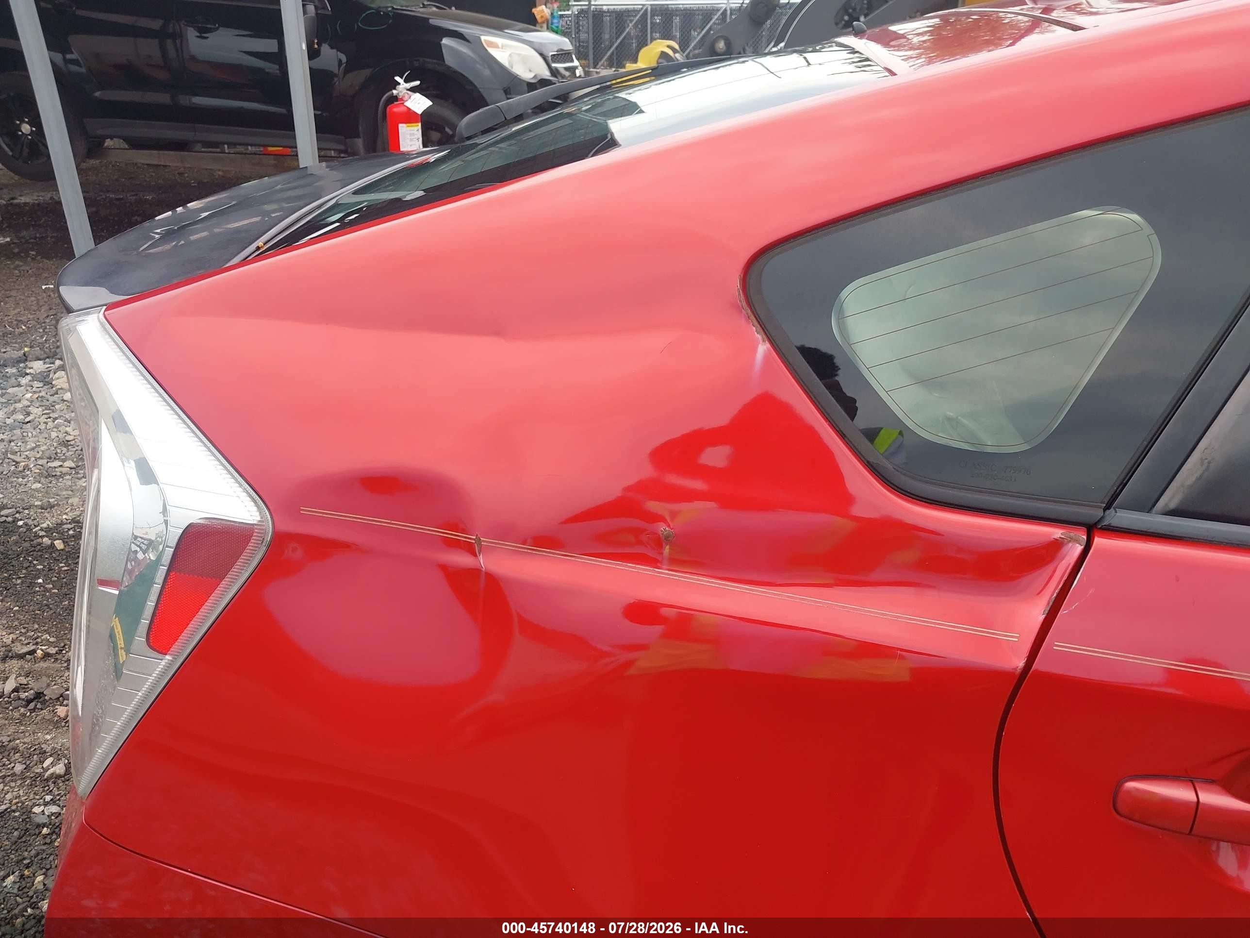 2012 Toyota Prius Three Red vin: JTDKN3DU6C5489133