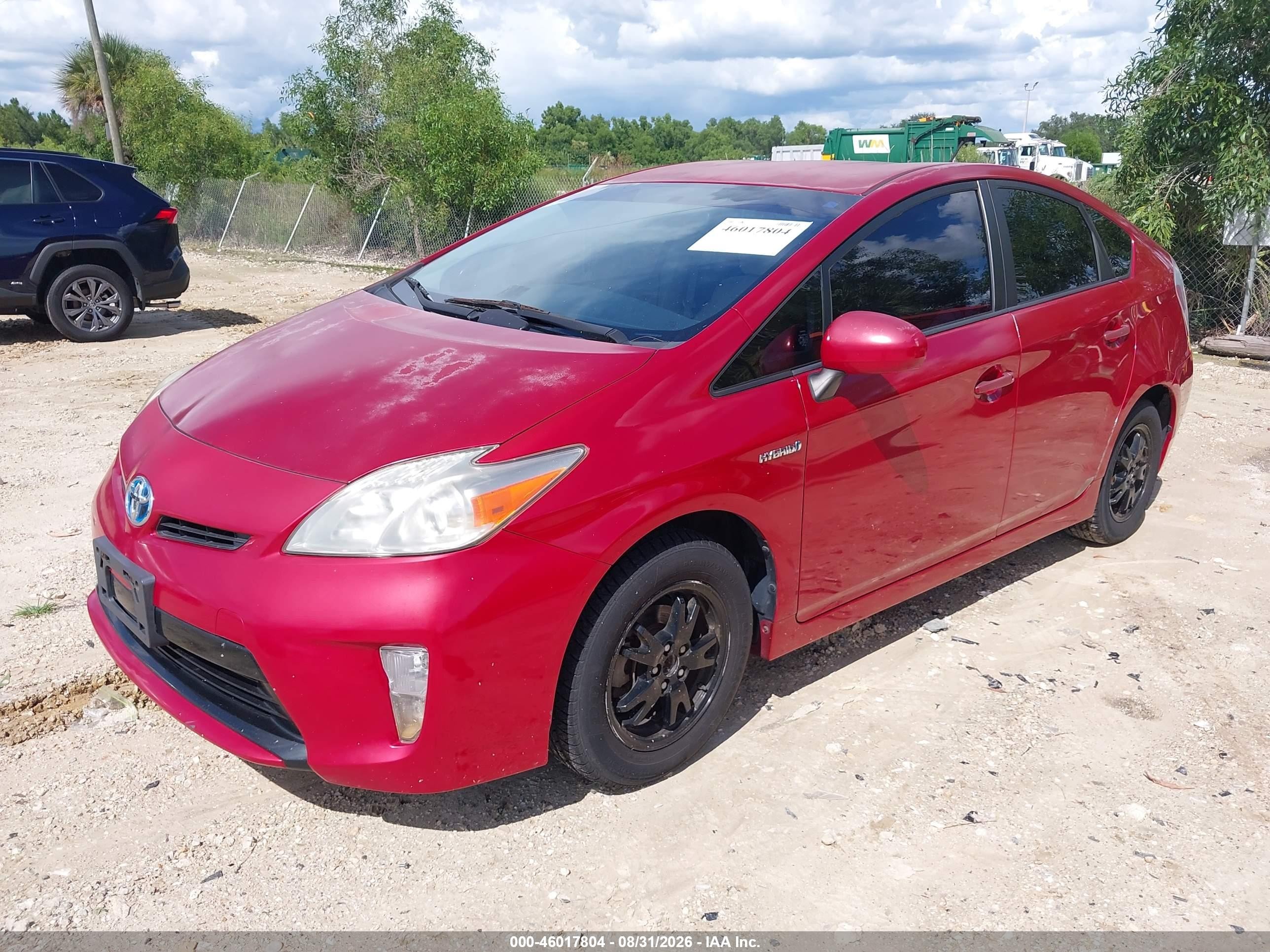 2013 Toyota Prius Three Red vin: JTDKN3DU6D0340848