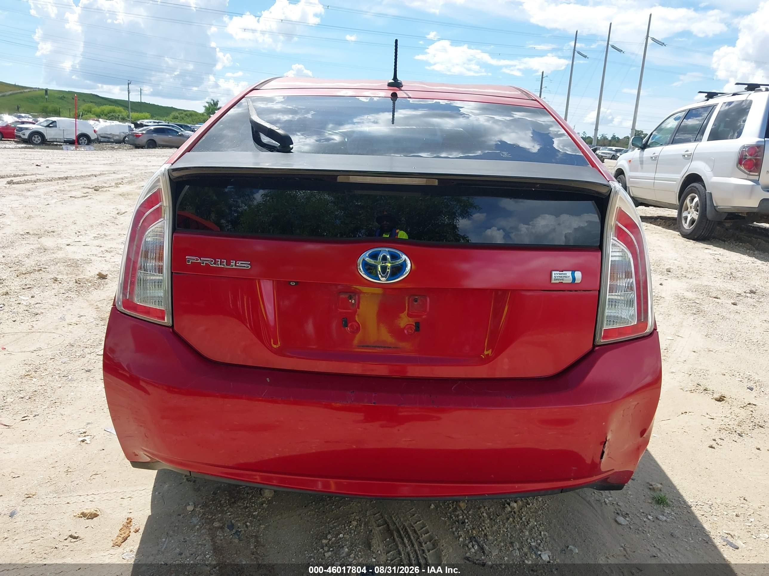 2013 Toyota Prius Three Red vin: JTDKN3DU6D0340848