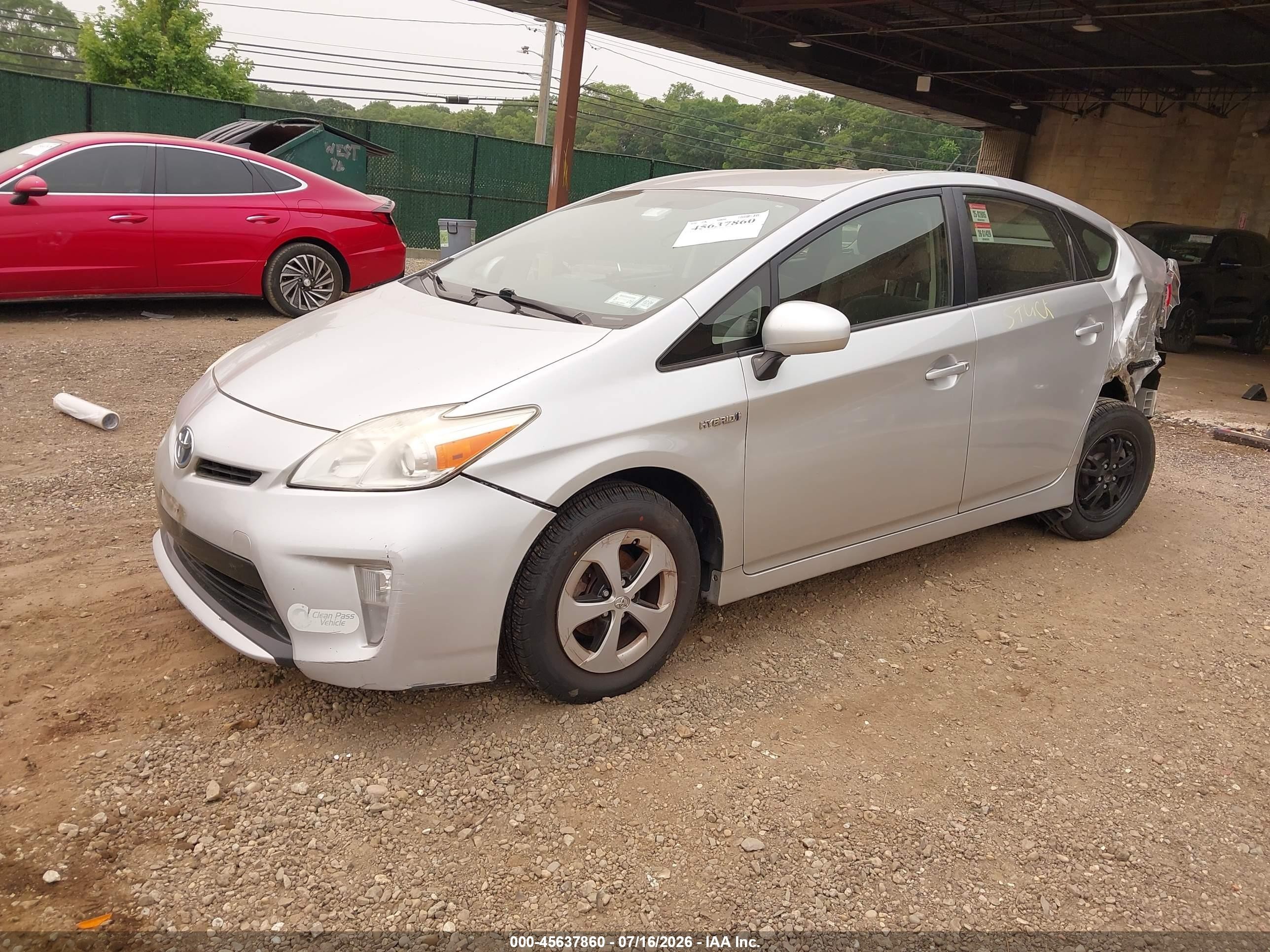 2013 Toyota Prius Two Серый vin: JTDKN3DU6D0345743