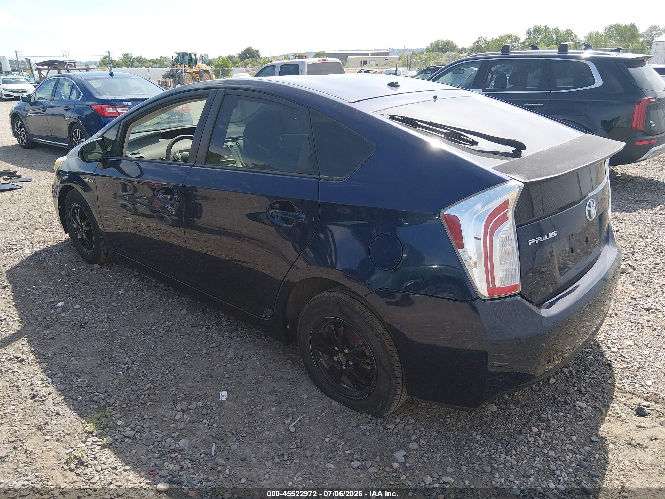 2013 Toyota Prius Two Dark Blue vin: JTDKN3DU6D0352711