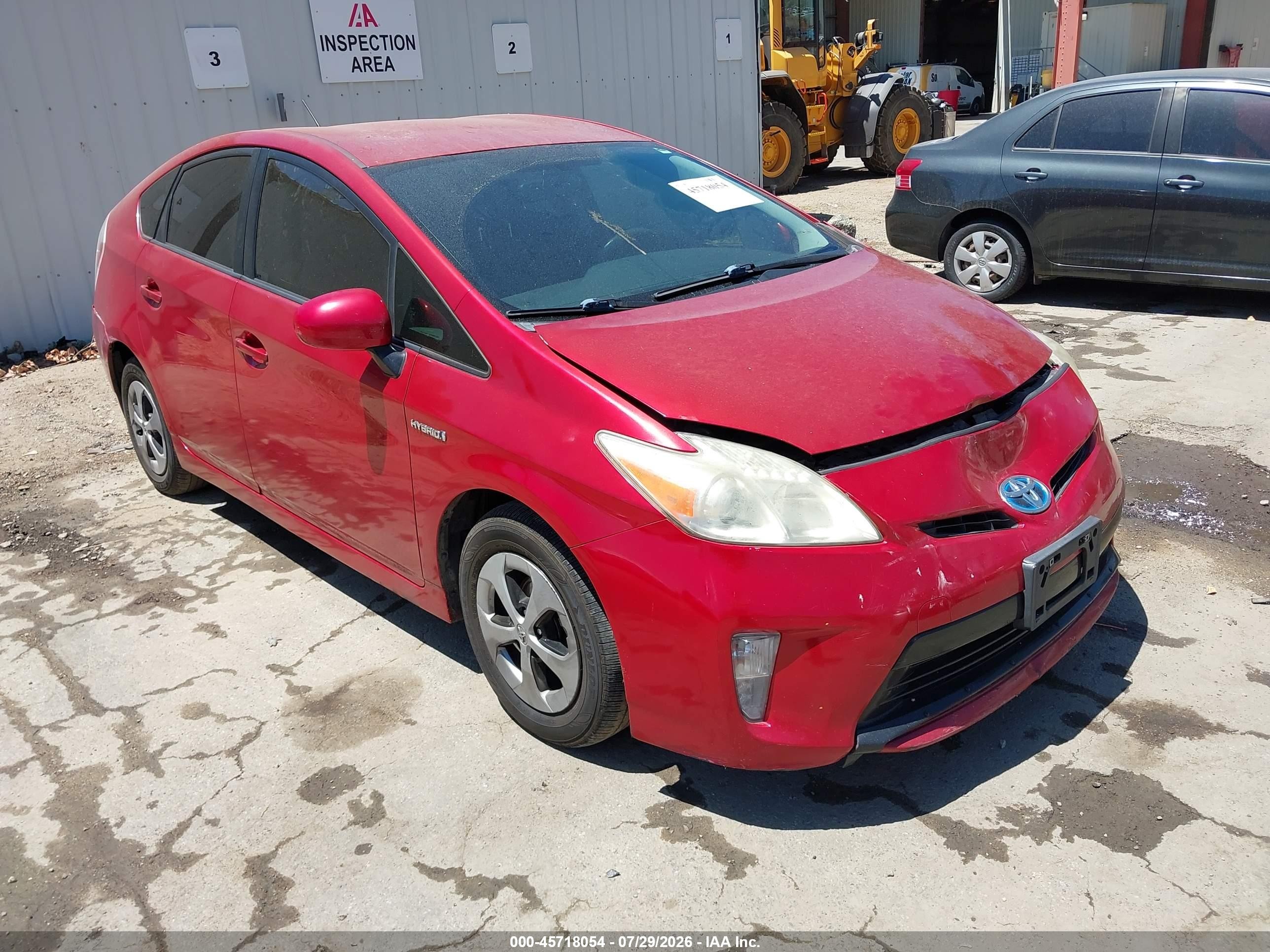 2013 Toyota Prius Two Red vin: JTDKN3DU6D1633031