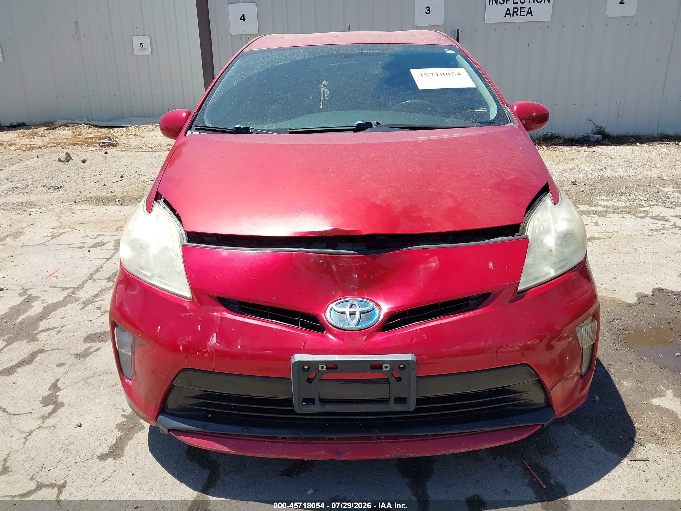 2013 Toyota Prius Two Red vin: JTDKN3DU6D1633031