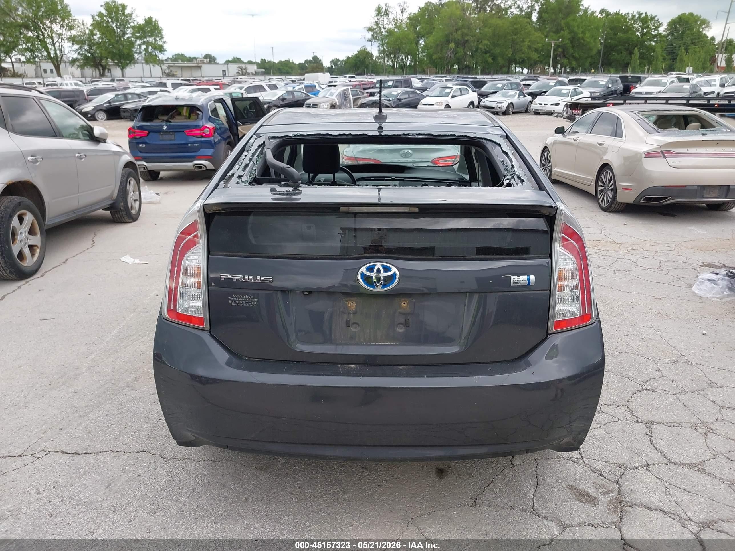 2013 Toyota Prius Four Gray vin: JTDKN3DU6D1689132