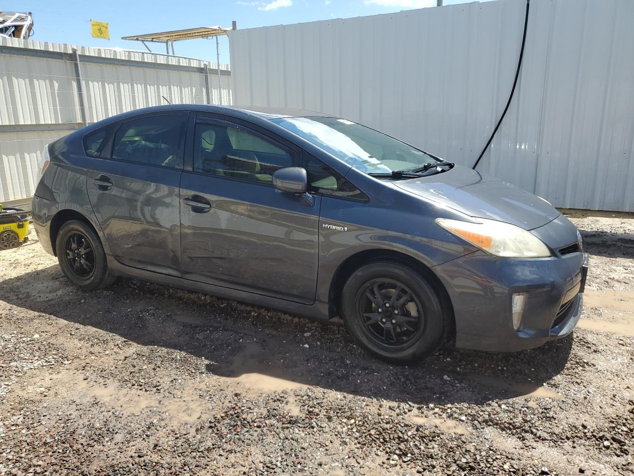 2013 Toyota Prius One Charcoal vin: JTDKN3DU6D1692290 Damage: Right Rear Door, Dent(S) W/ Paint Dmg, 1 To 2 Inches