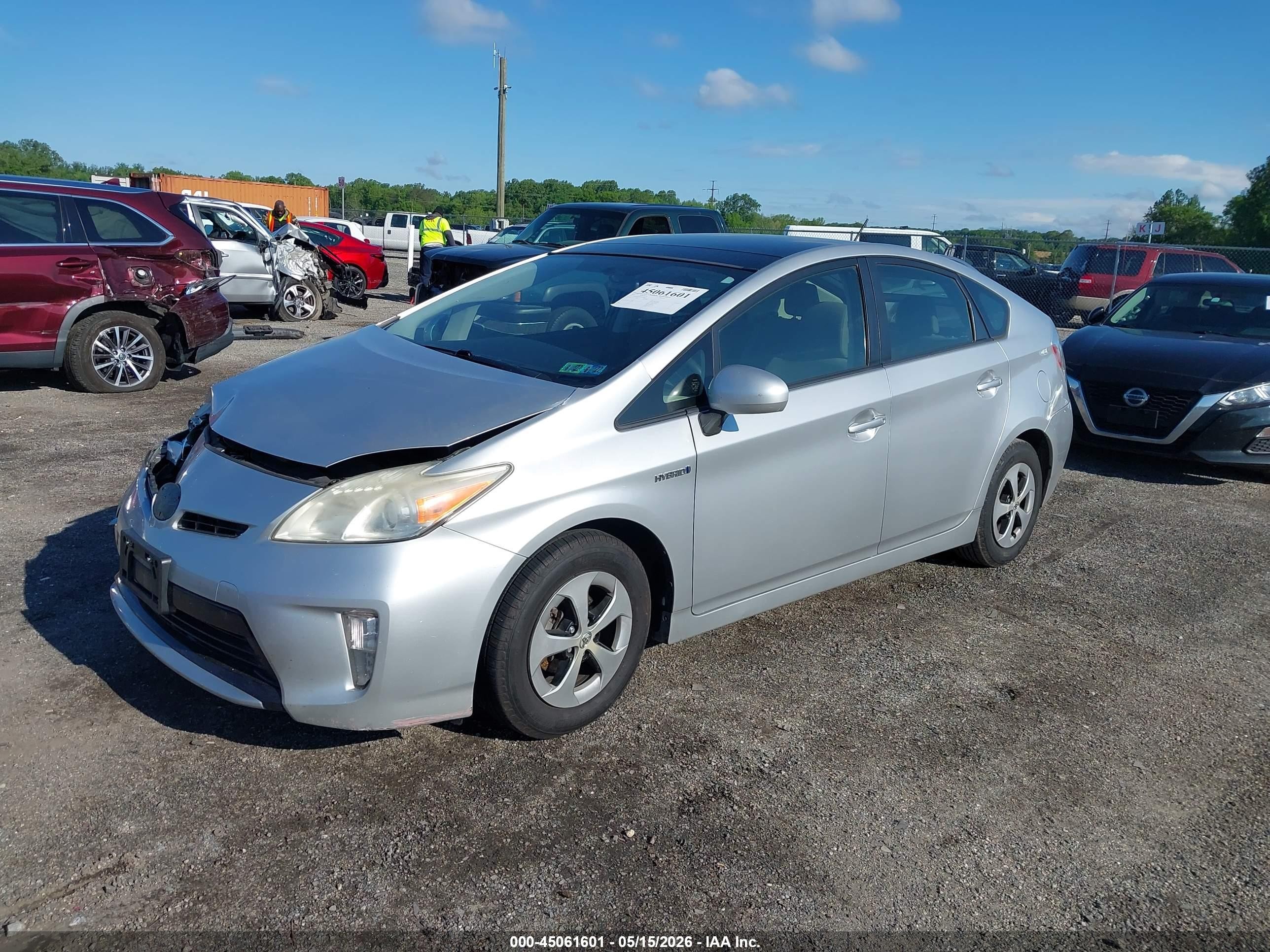 2013 Toyota Prius Silver vin: JTDKN3DU6D1712814