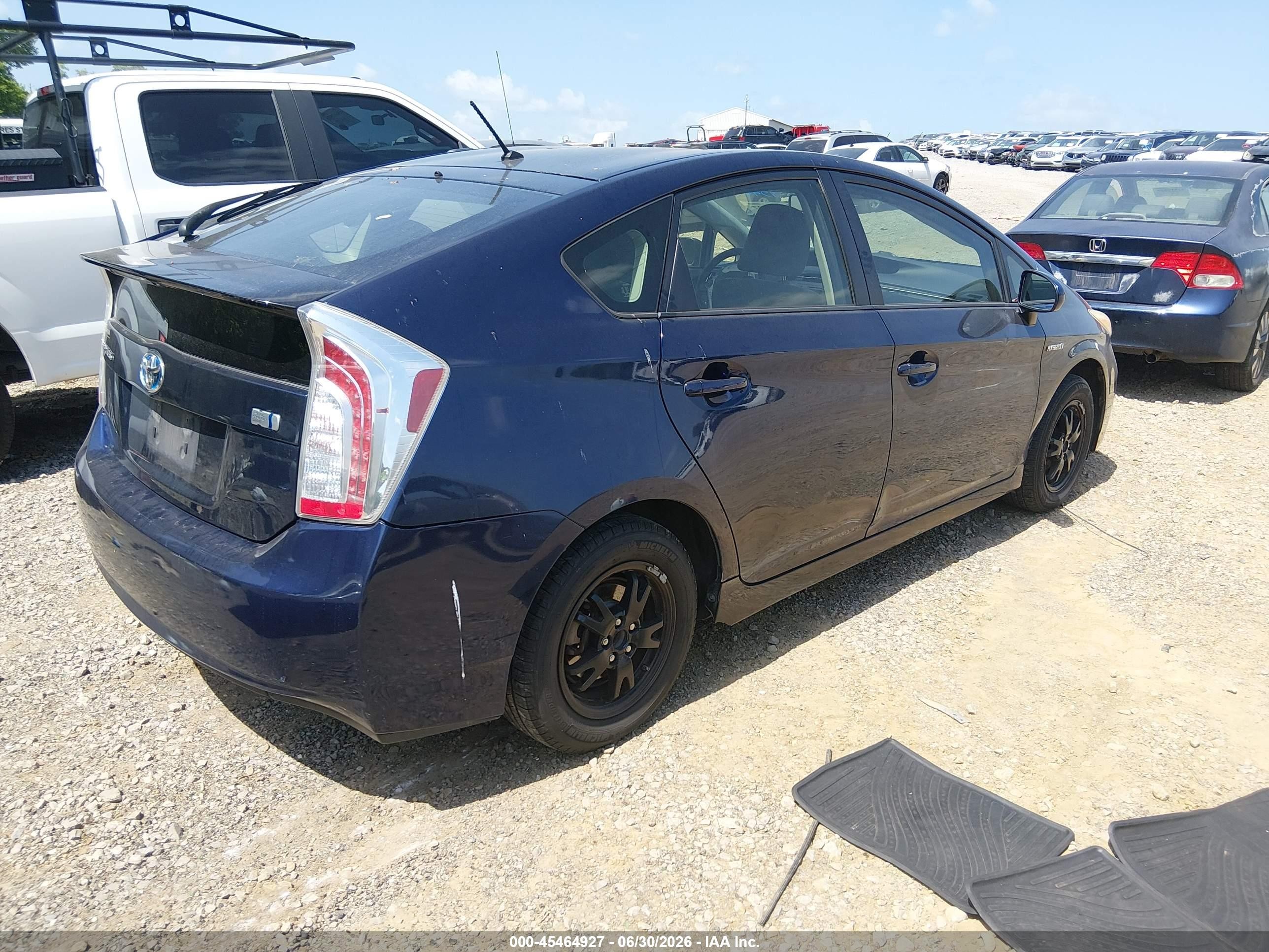 2013 Toyota Prius Two Blue vin: JTDKN3DU6D1722372