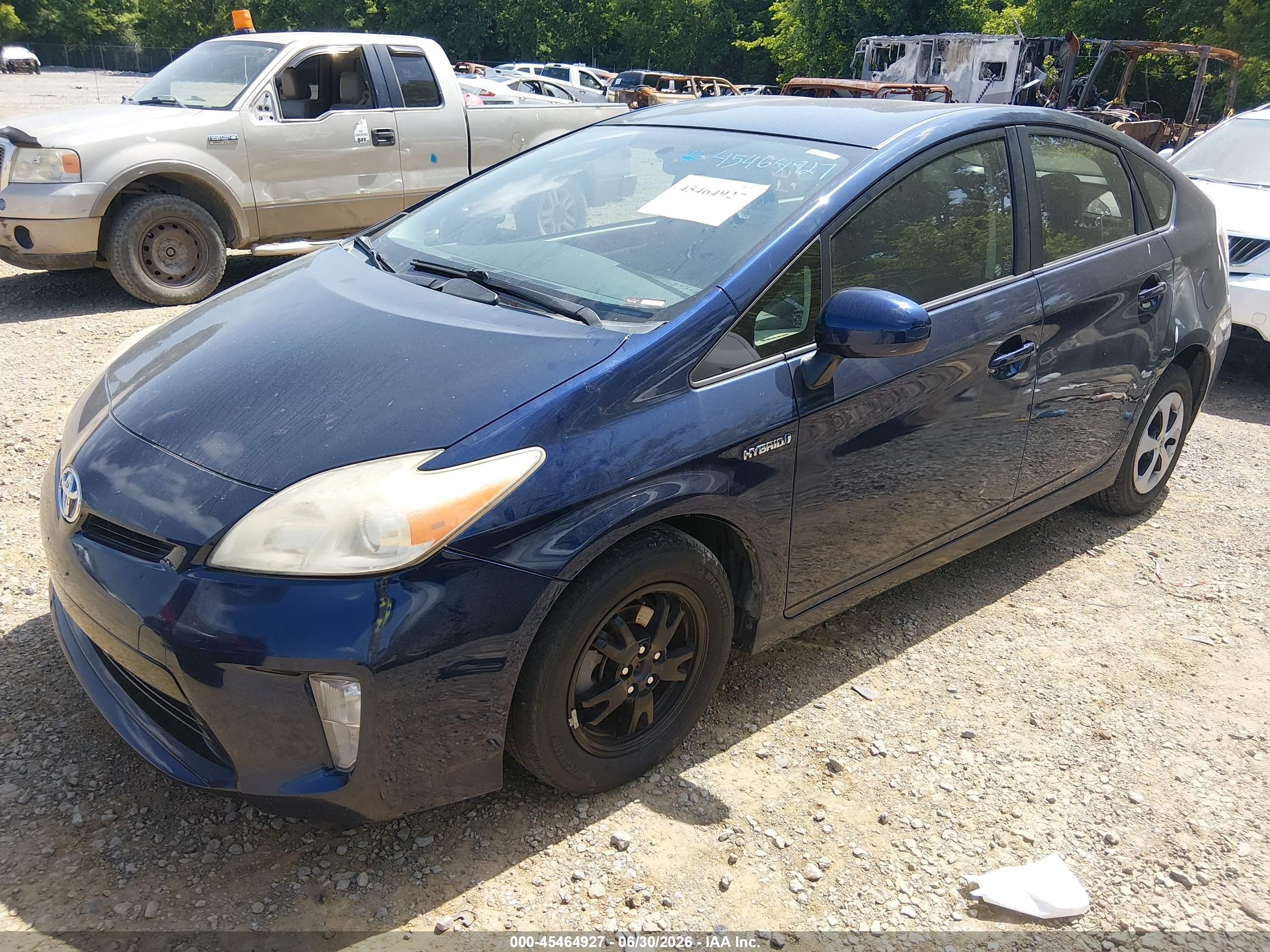2013 Toyota Prius Two Blue vin: JTDKN3DU6D1722372