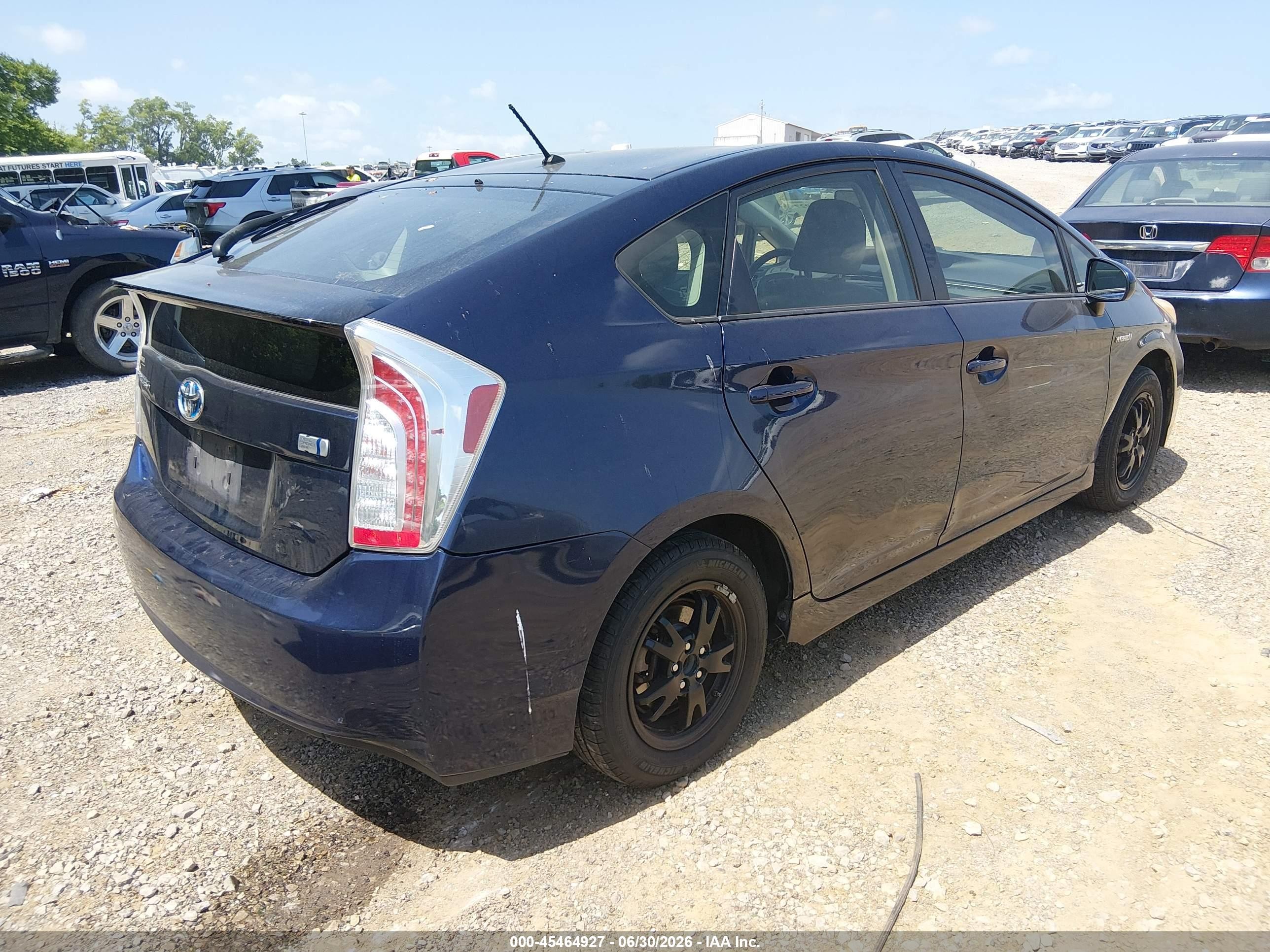 2013 Toyota Prius Two Blue vin: JTDKN3DU6D1722372