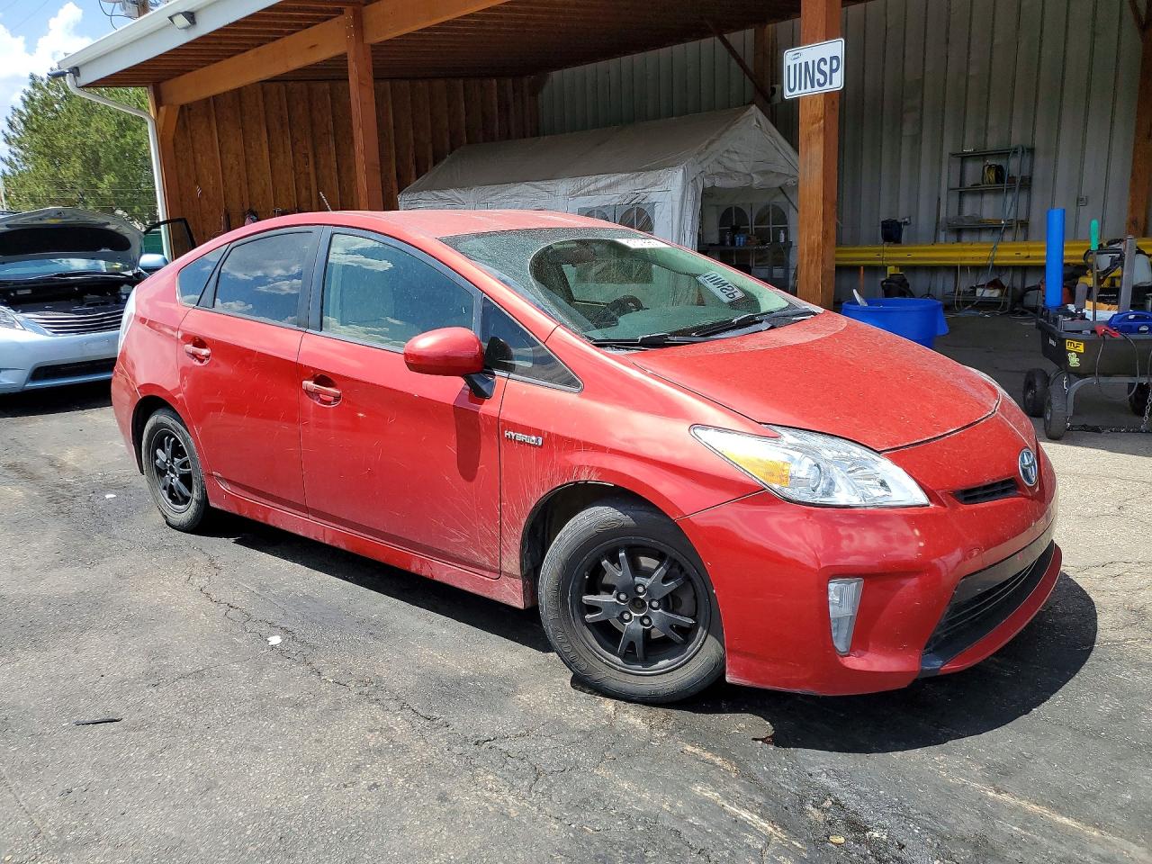 2013 Toyota Prius Two Red vin: JTDKN3DU6D5643146
