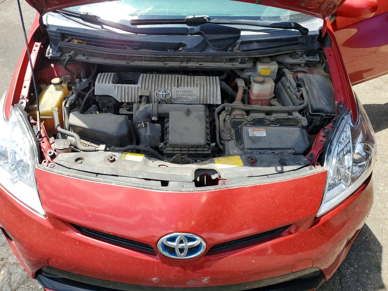 2013 Toyota Prius Two Red vin: JTDKN3DU6D5643146