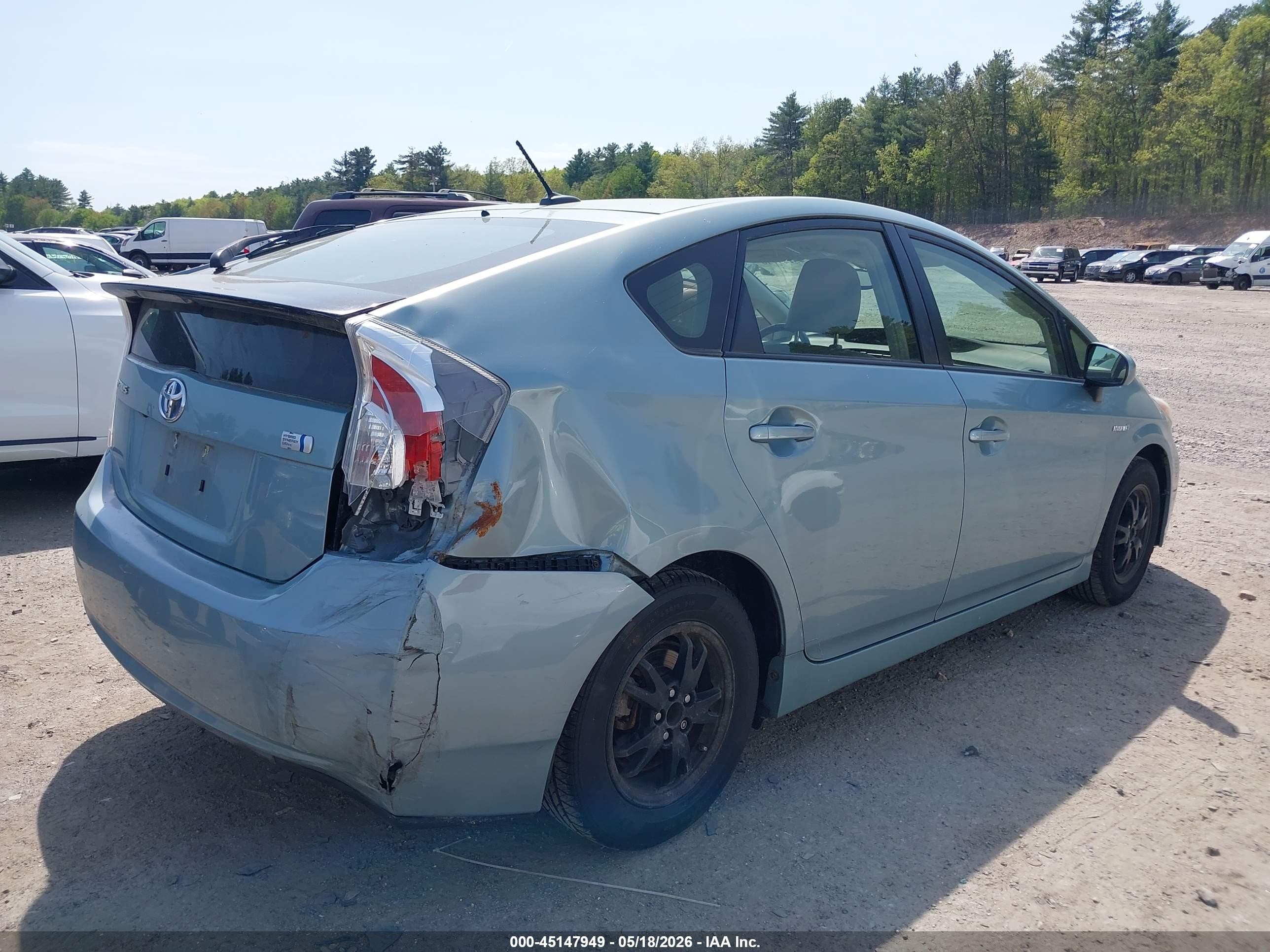 2013 Toyota Prius Four Light Blue vin: JTDKN3DU6D5643423