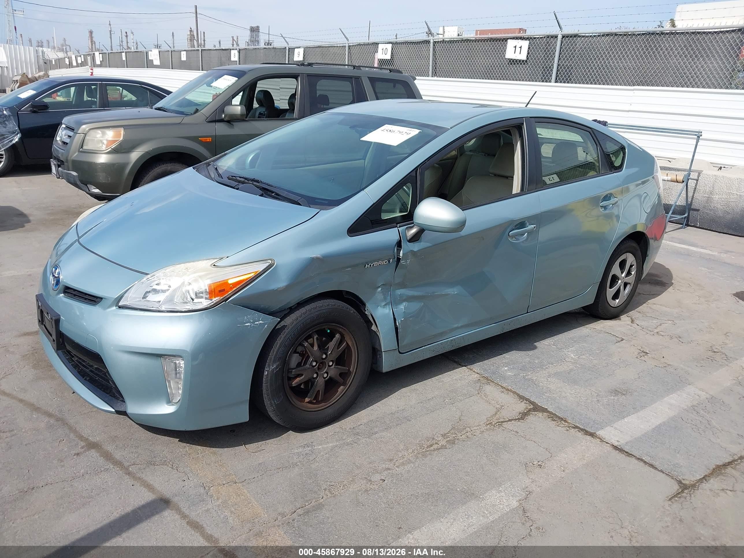 2013 Toyota Prius Four Light Blue vin: JTDKN3DU6D5644670