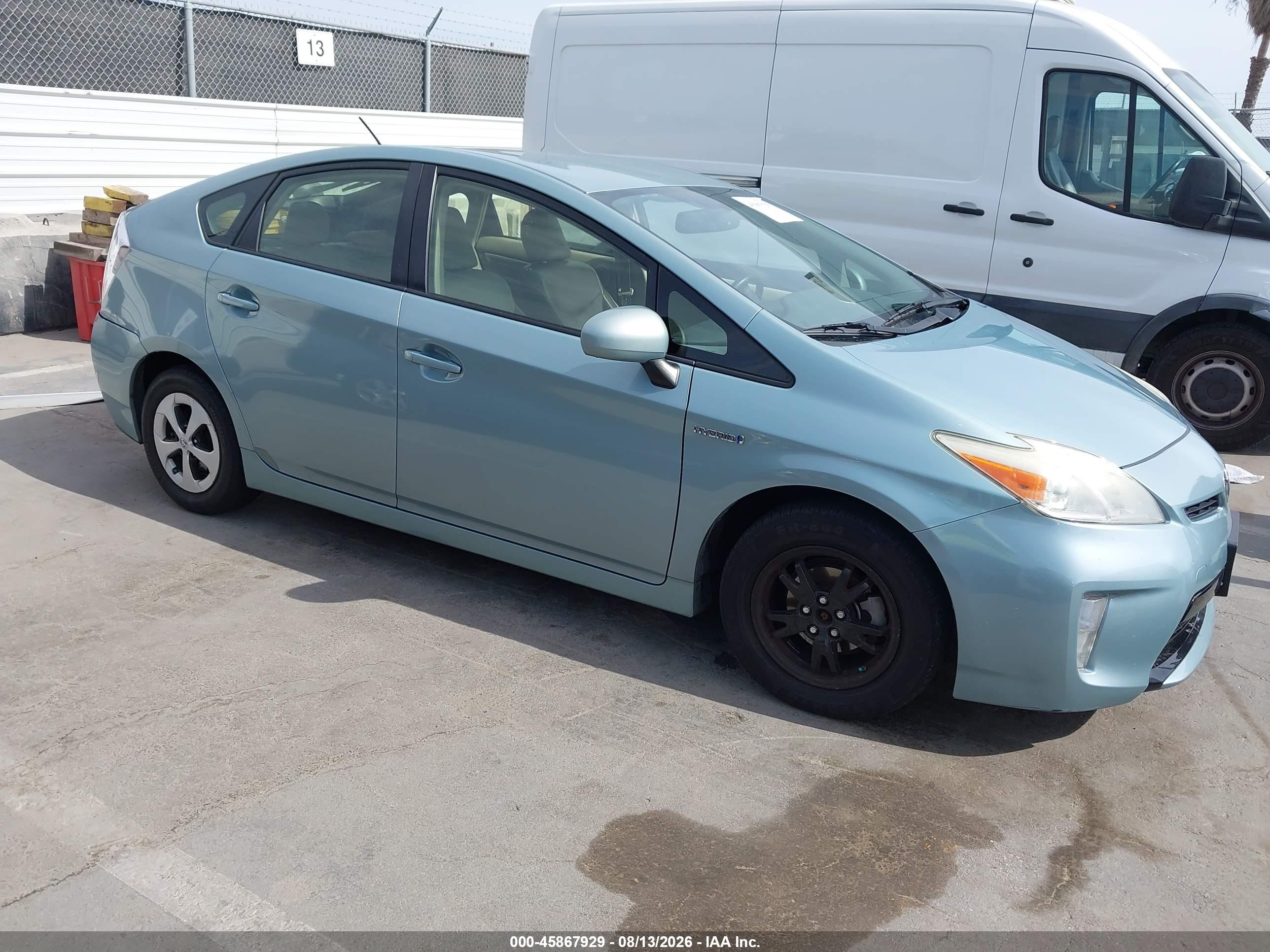 2013 Toyota Prius Four Light Blue vin: JTDKN3DU6D5644670