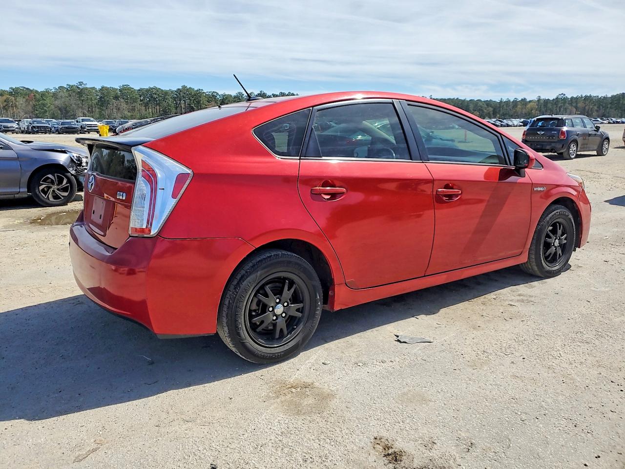 2013 Toyota Prius Three Красный vin: JTDKN3DU6D5644734