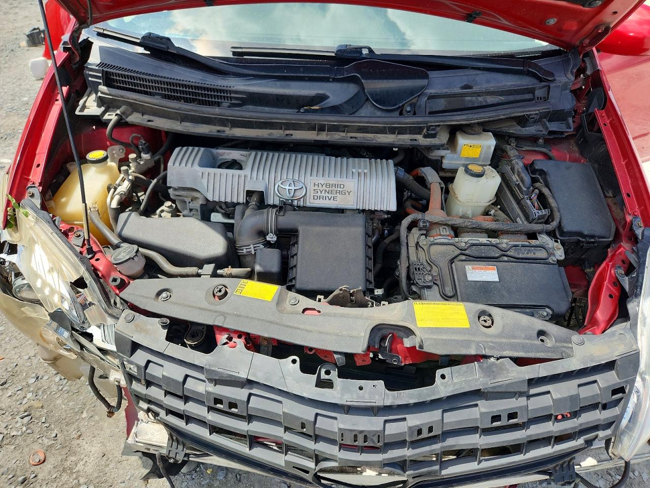 2014 Toyota Prius Two Red vin: JTDKN3DU6E0362981