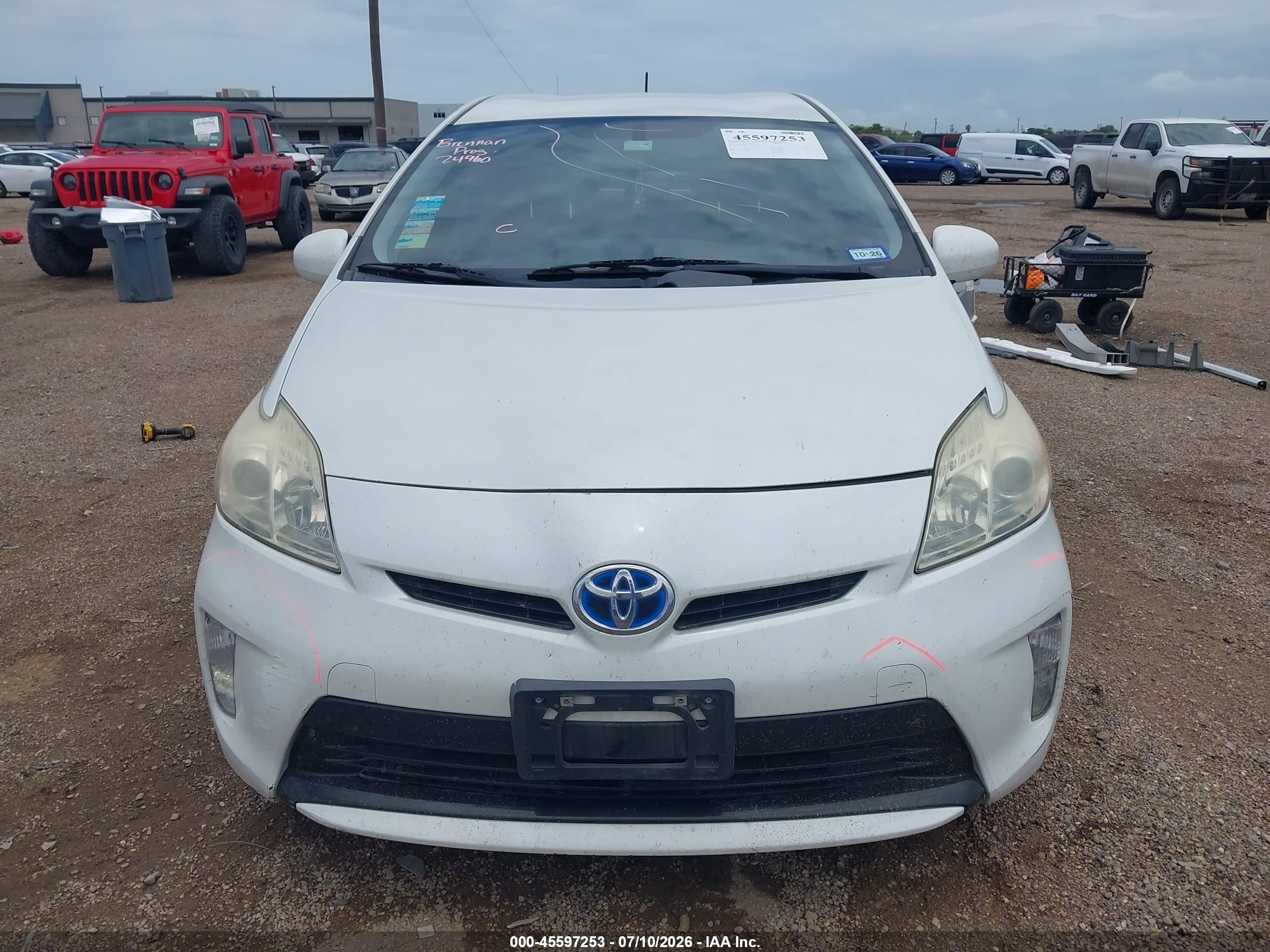 2014 Toyota Prius Four Белый vin: JTDKN3DU6E1739352