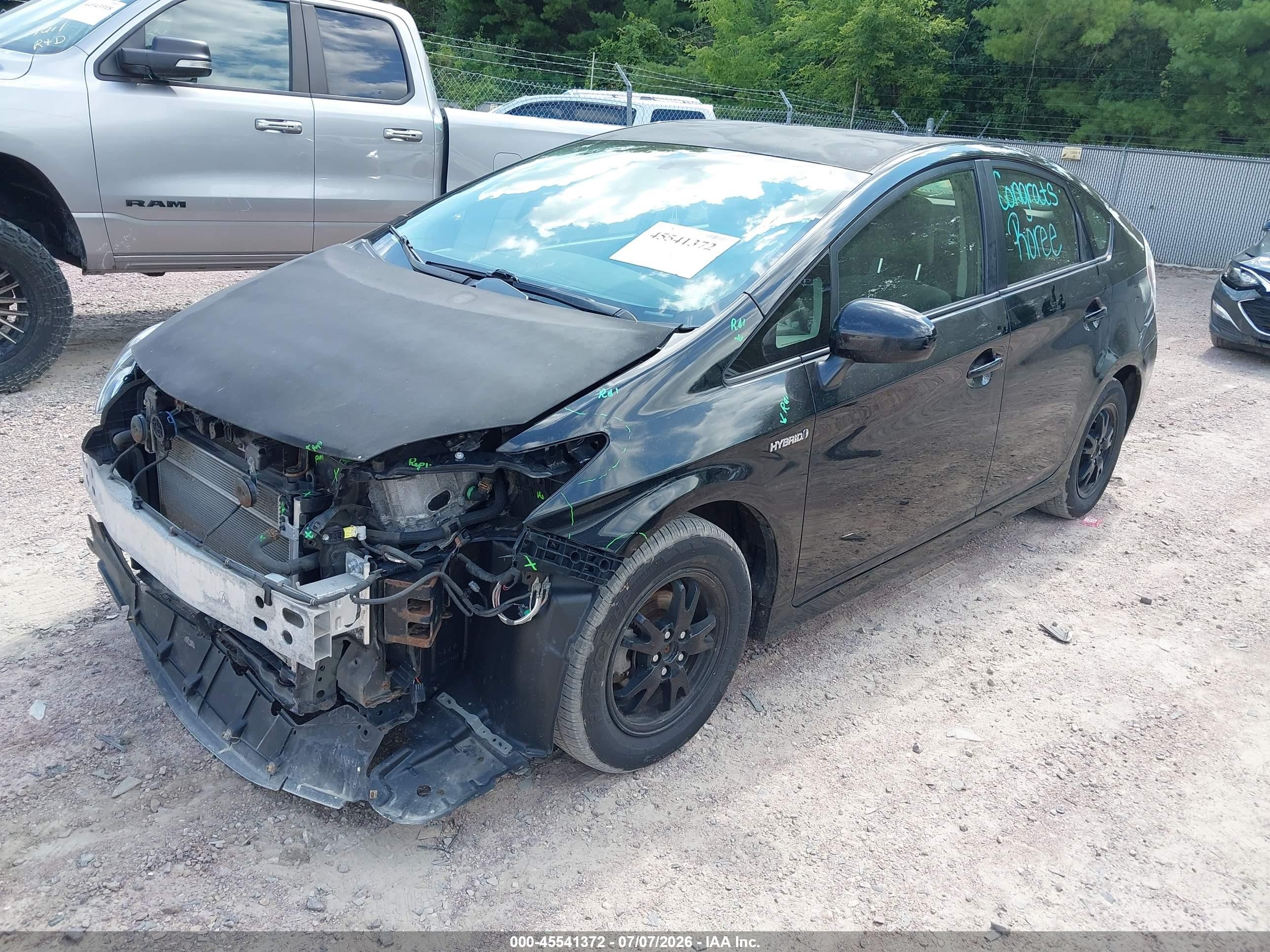 2014 Toyota Prius Two Black vin: JTDKN3DU6E1767149