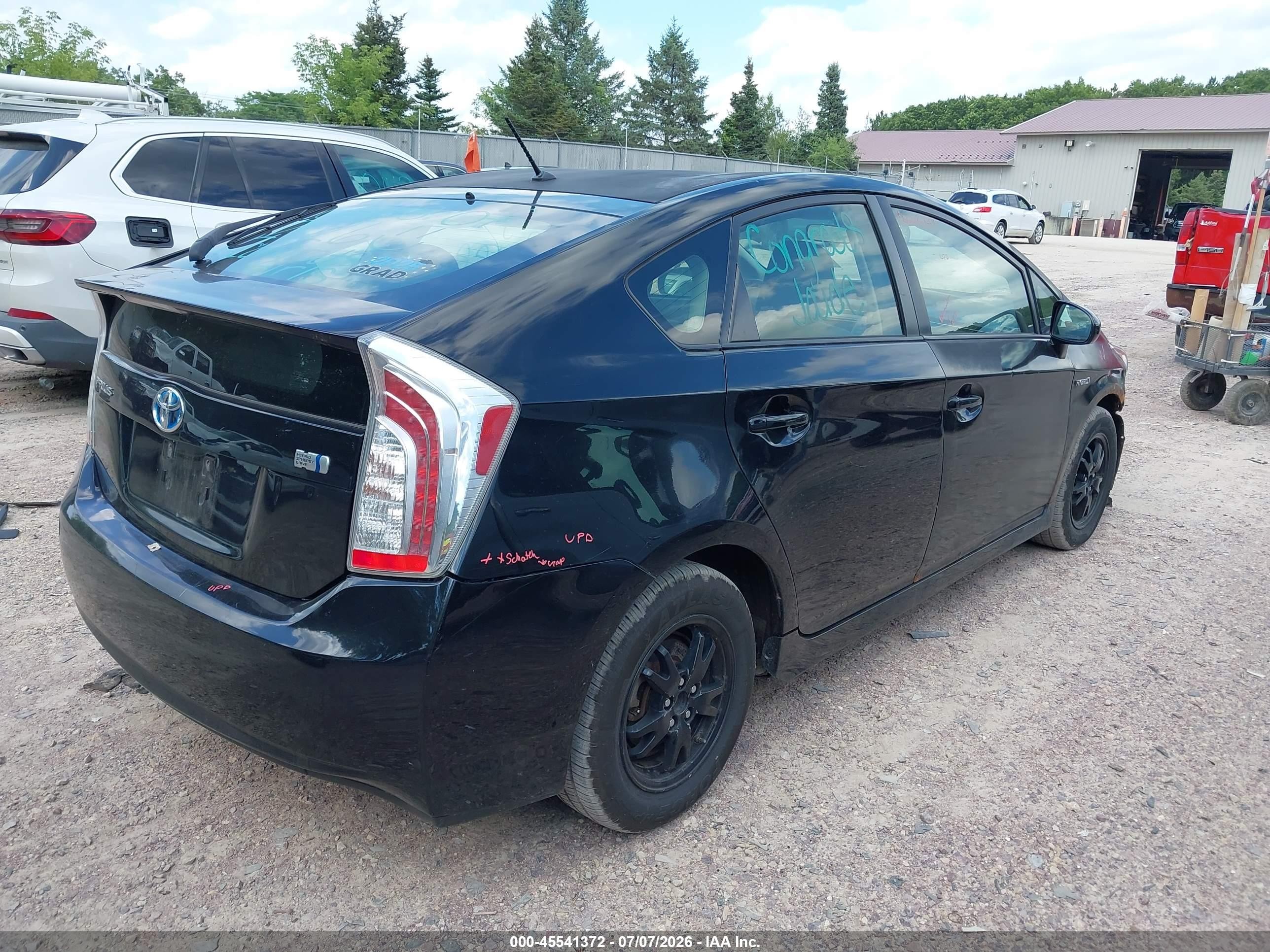 2014 Toyota Prius Two Black vin: JTDKN3DU6E1767149