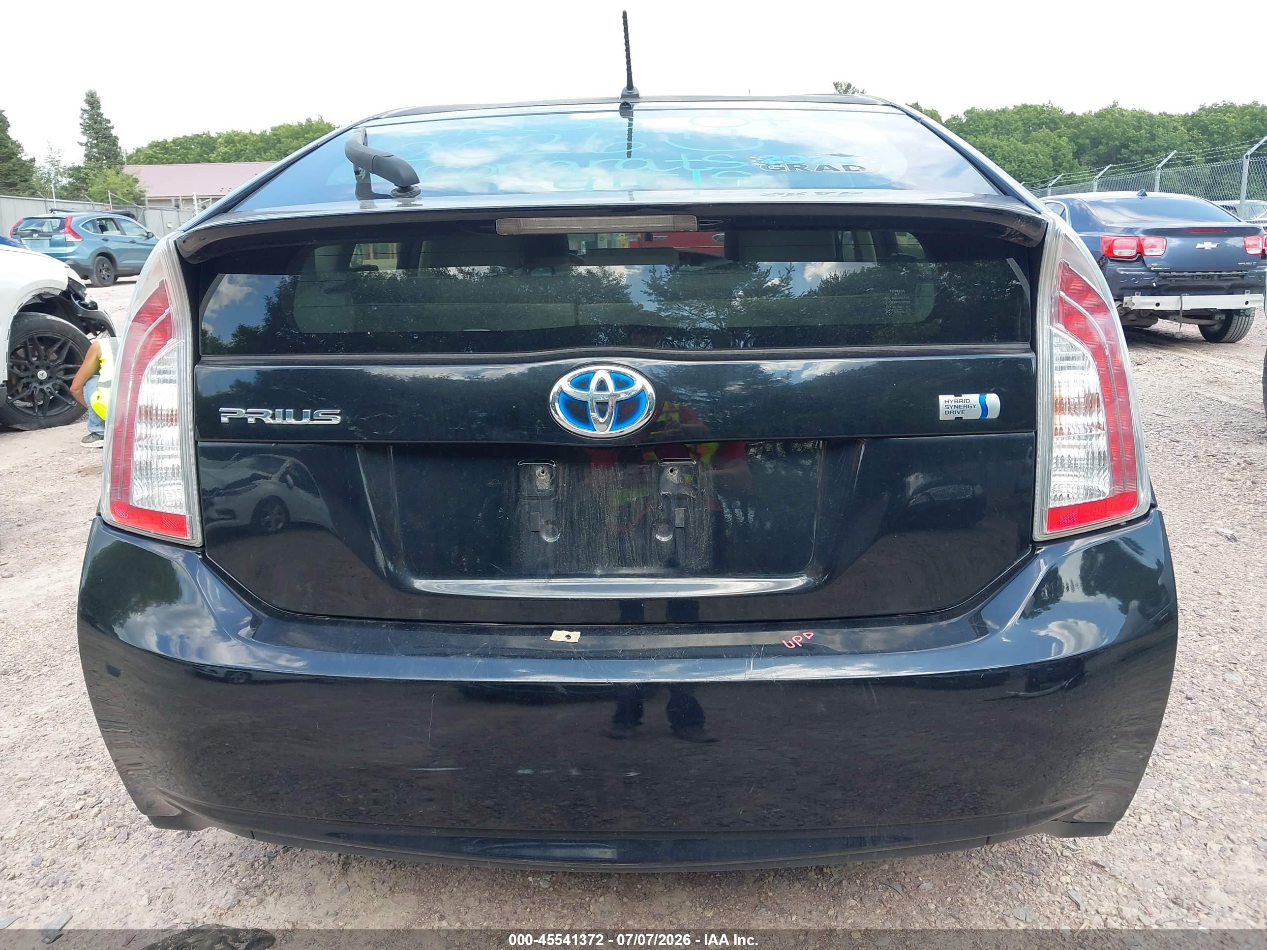 2014 Toyota Prius Two Black vin: JTDKN3DU6E1767149