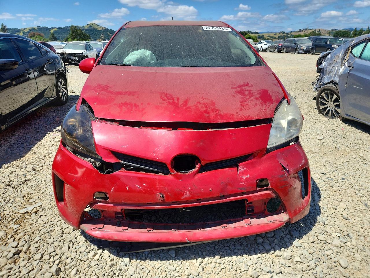 2014 Toyota Prius Two Red vin: JTDKN3DU6E1784632