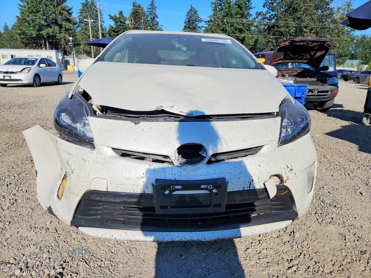 2015 Toyota Prius Two White vin: JTDKN3DU6F0404244