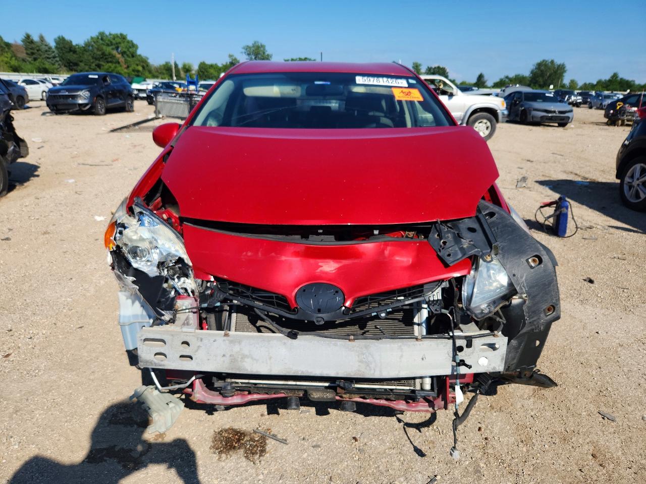 2015 Toyota Prius Two Red vin: JTDKN3DU6F0425496