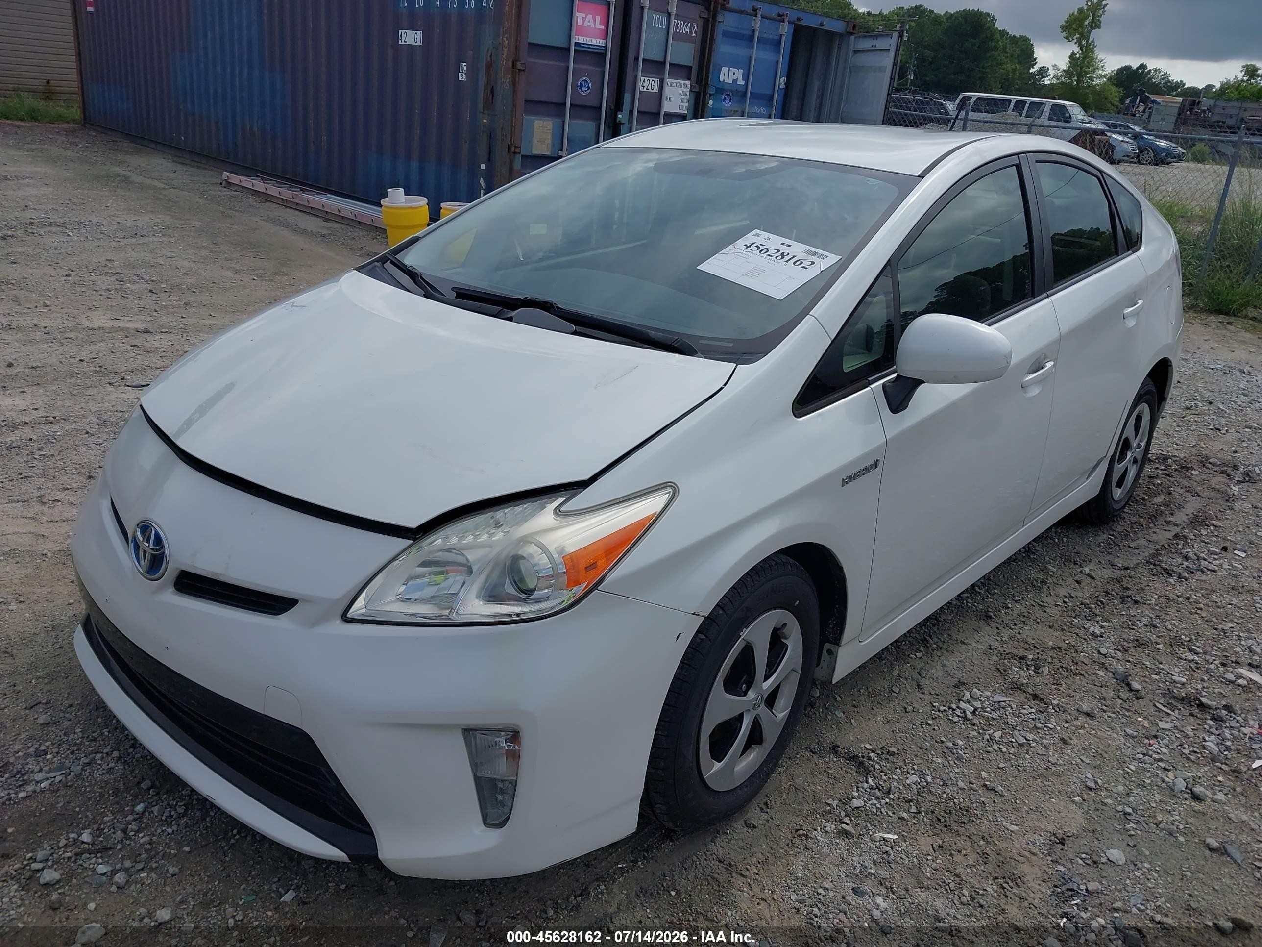 2015 Toyota Prius Two White vin: JTDKN3DU6F0465822