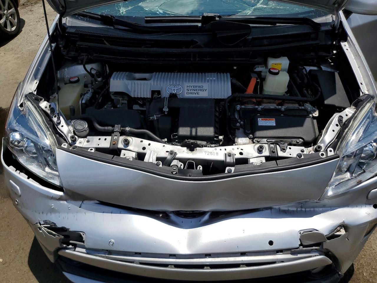 2015 Toyota Prius Five Silver vin: JTDKN3DU6F1863283