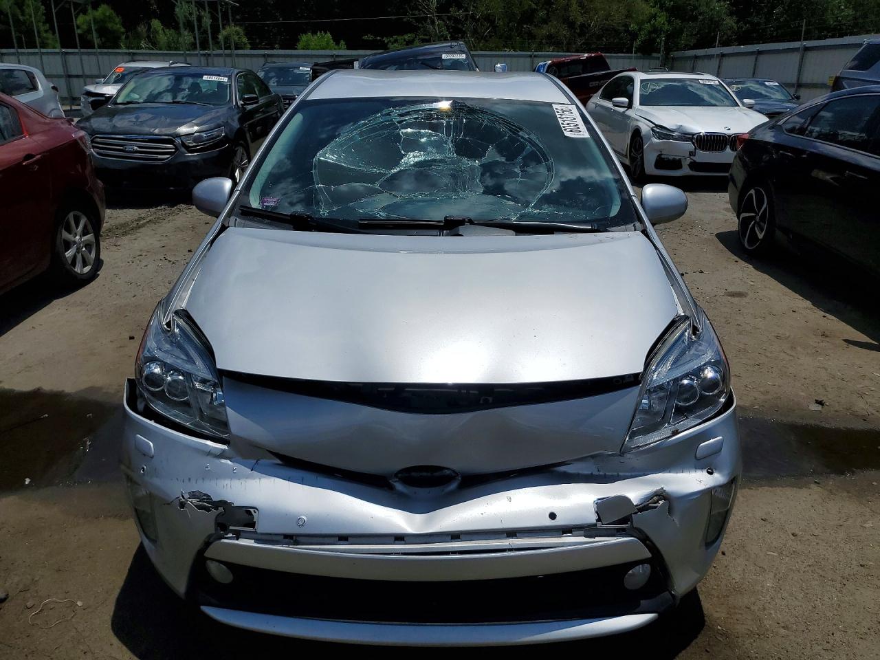 2015 Toyota Prius Five Silver vin: JTDKN3DU6F1863283