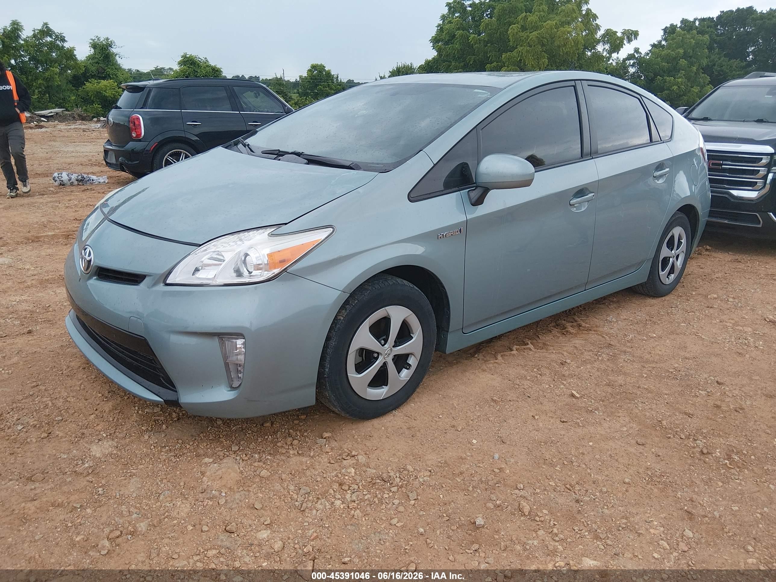 2015 Toyota Prius Three Turquoise vin: JTDKN3DU6F1875031
