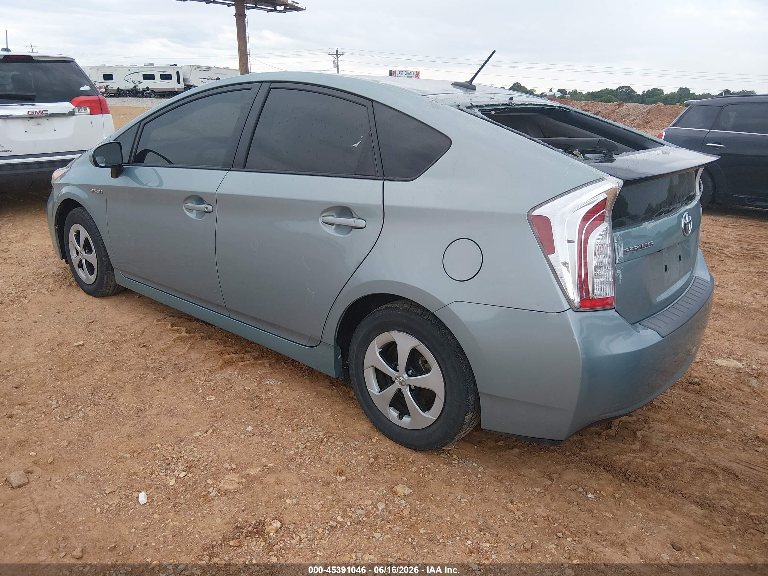 2015 Toyota Prius Three Turquoise vin: JTDKN3DU6F1875031