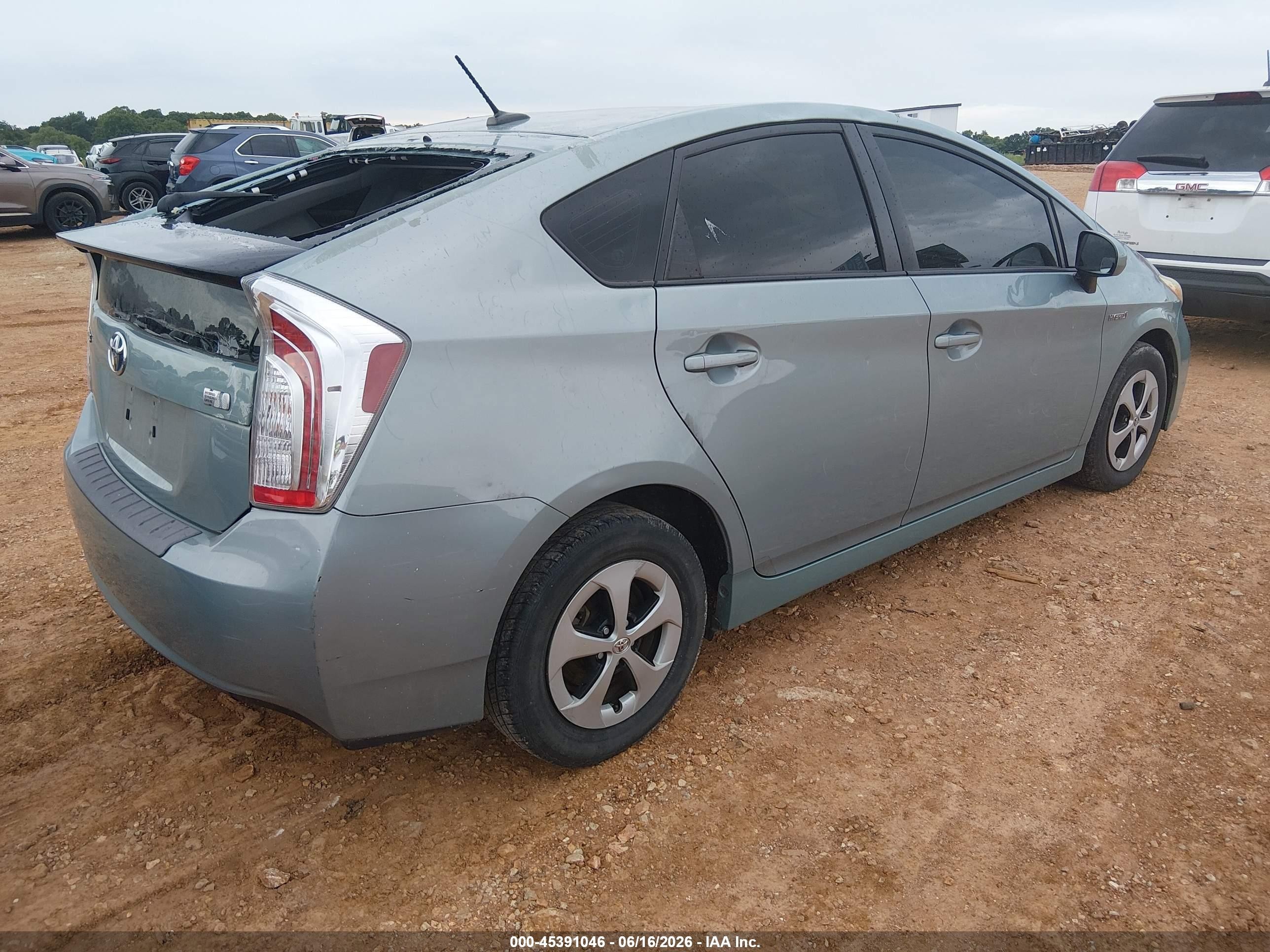 2015 Toyota Prius Three Turquoise vin: JTDKN3DU6F1875031