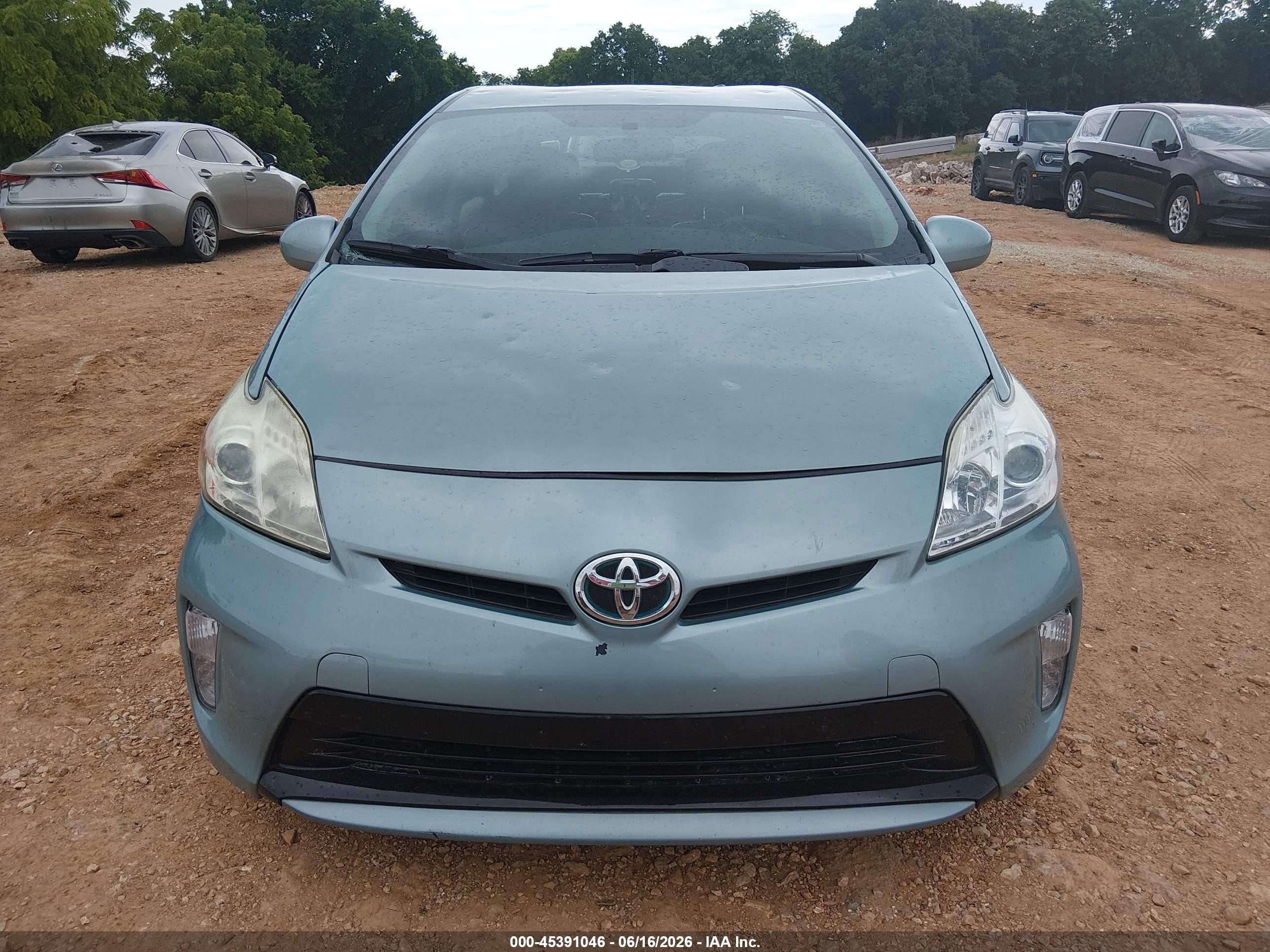 2015 Toyota Prius Three Turquoise vin: JTDKN3DU6F1875031