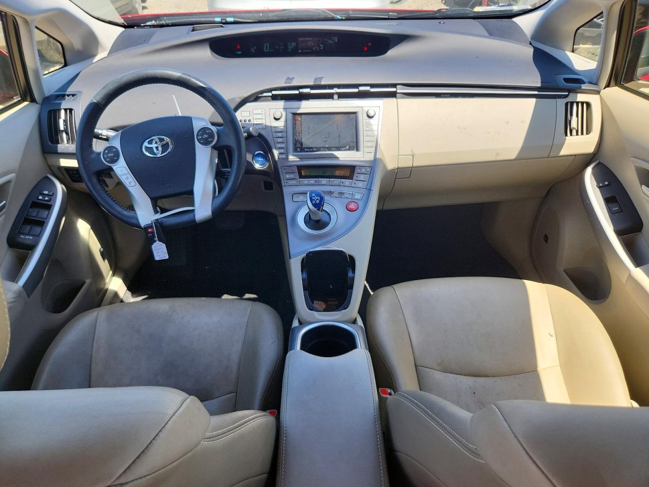 2015 Toyota Prius Four Red vin: JTDKN3DU6F1904706