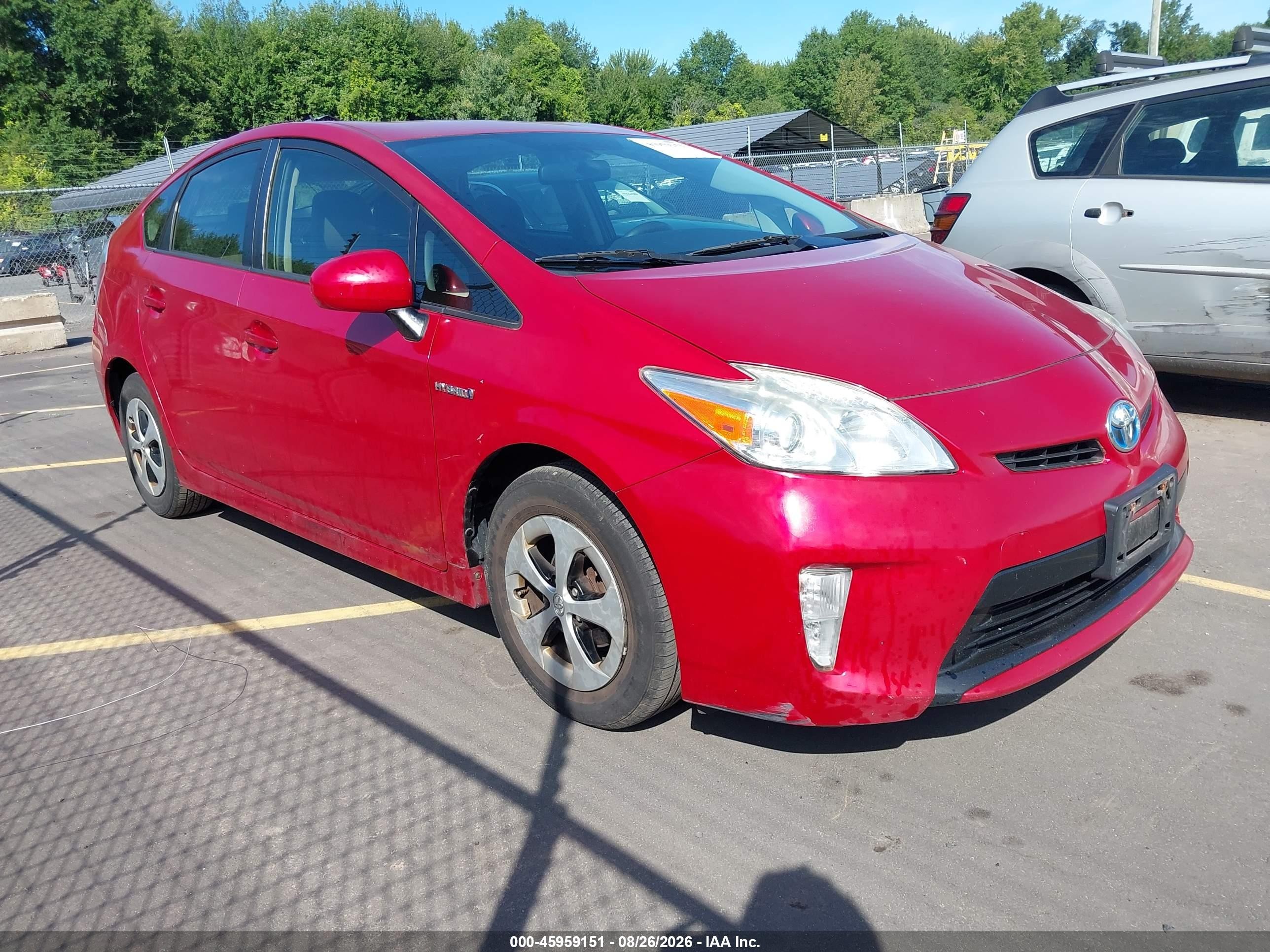 2015 Toyota Prius Two Red vin: JTDKN3DU6F1919660