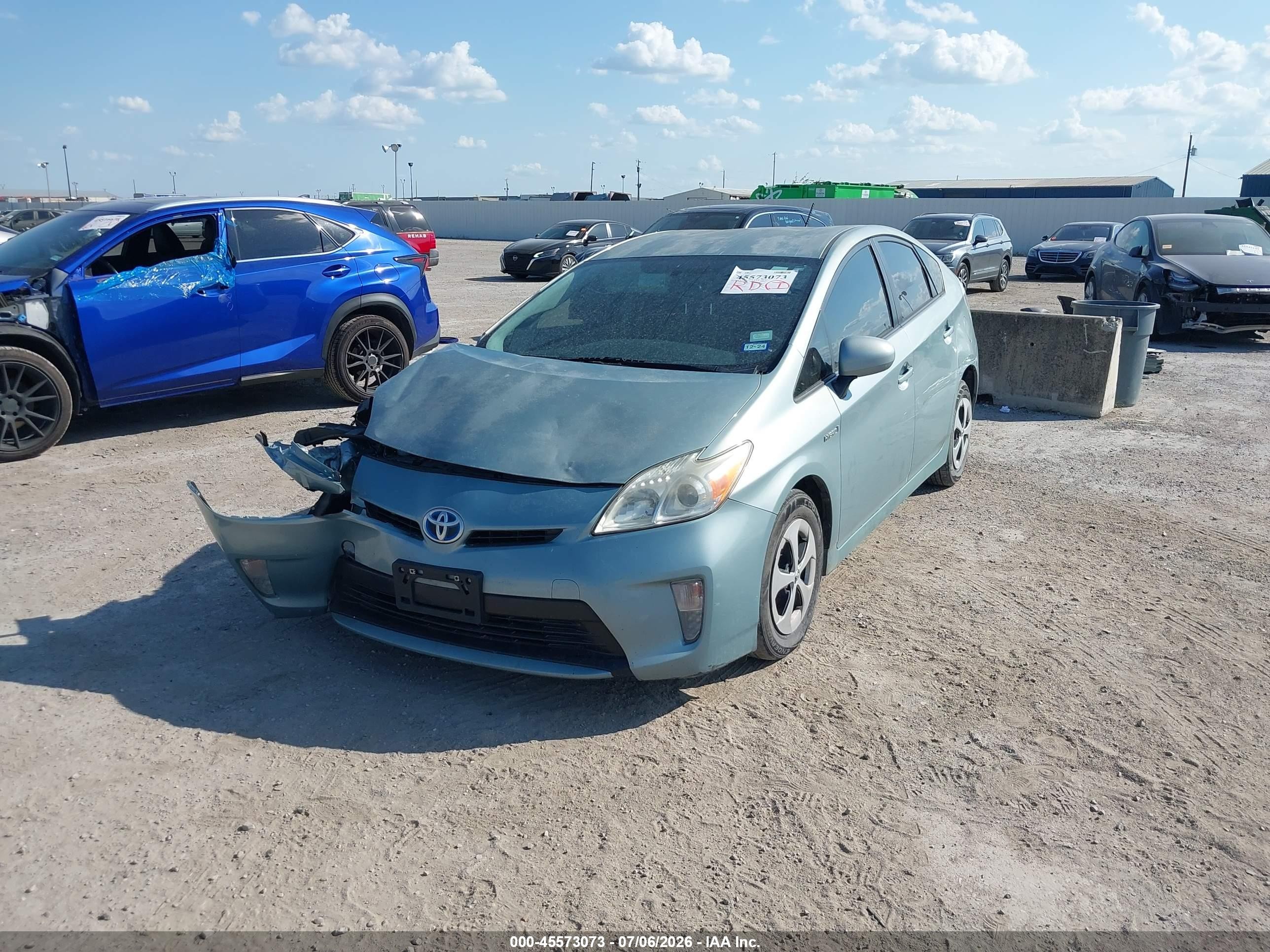 2015 Toyota Prius Two Teal vin: JTDKN3DU6F1958426