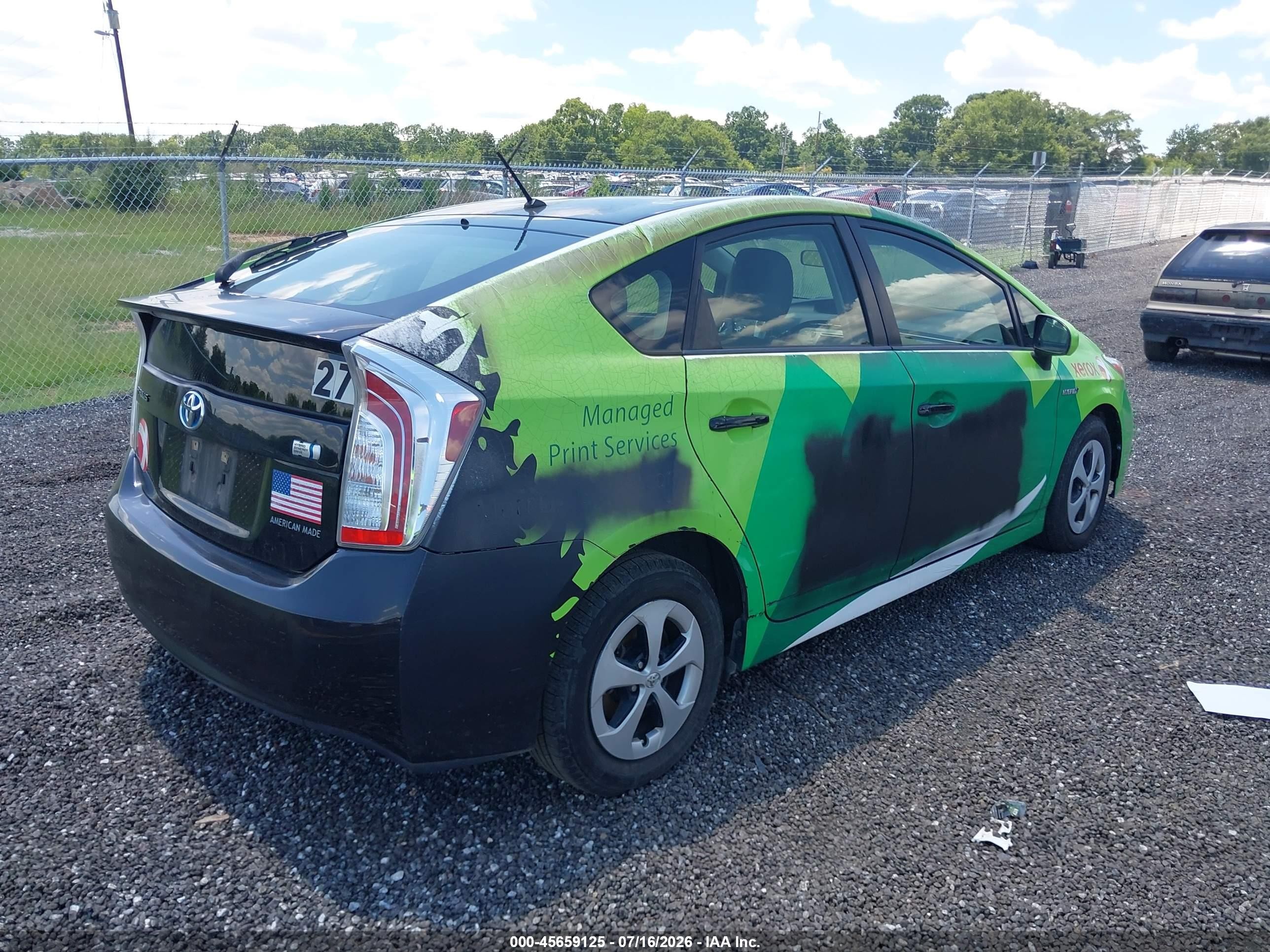 2015 Toyota Prius Two Черный vin: JTDKN3DU6F1979535