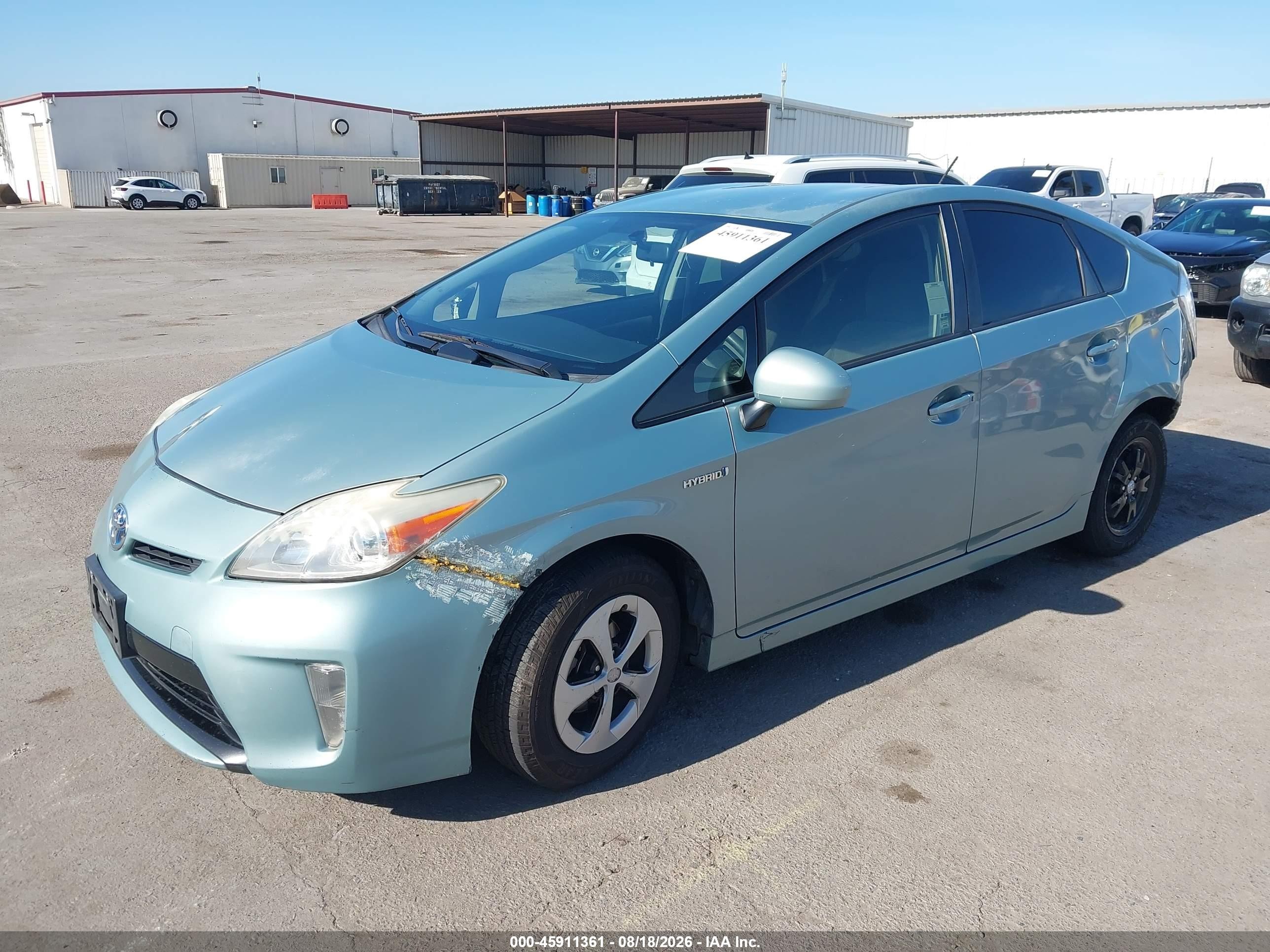 2015 Toyota Prius Two Turquoise vin: JTDKN3DU6F1995704