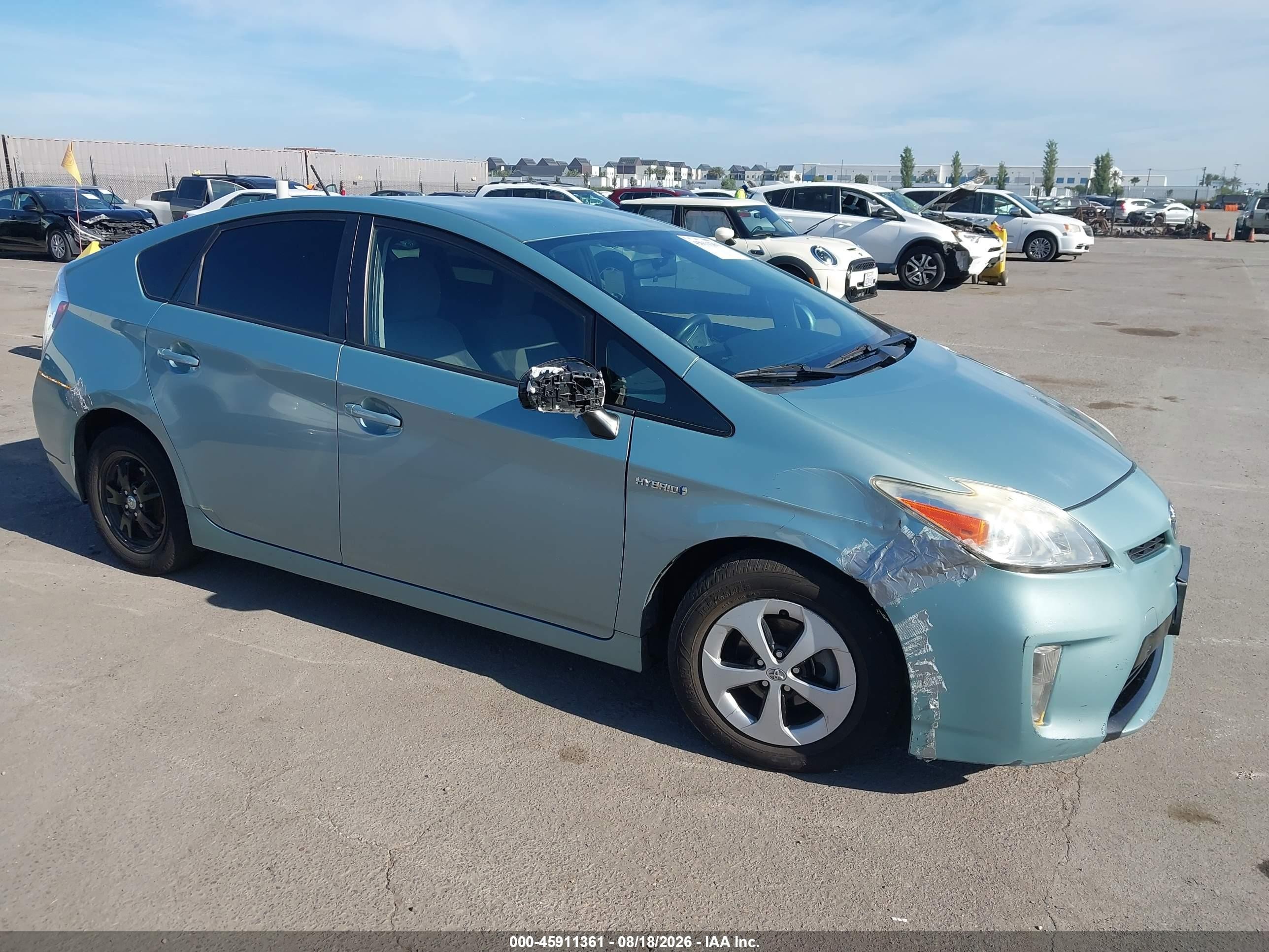 2015 Toyota Prius Two Turquoise vin: JTDKN3DU6F1995704
